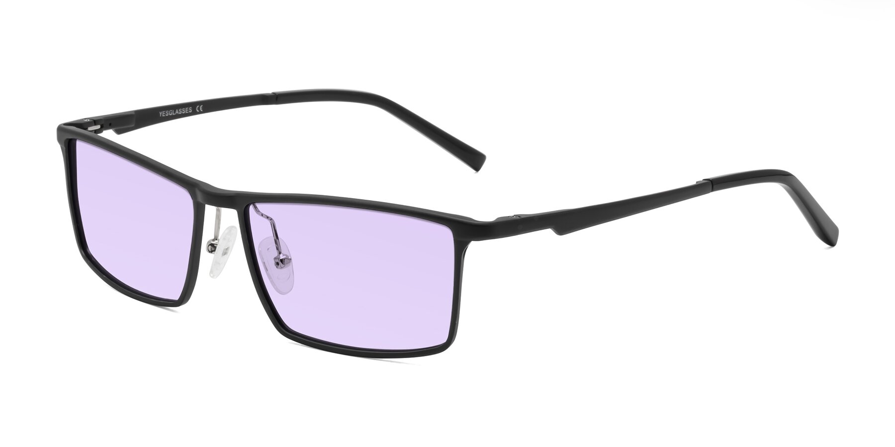 Angle of CX6330 in Black with Light Purple Tinted Lenses