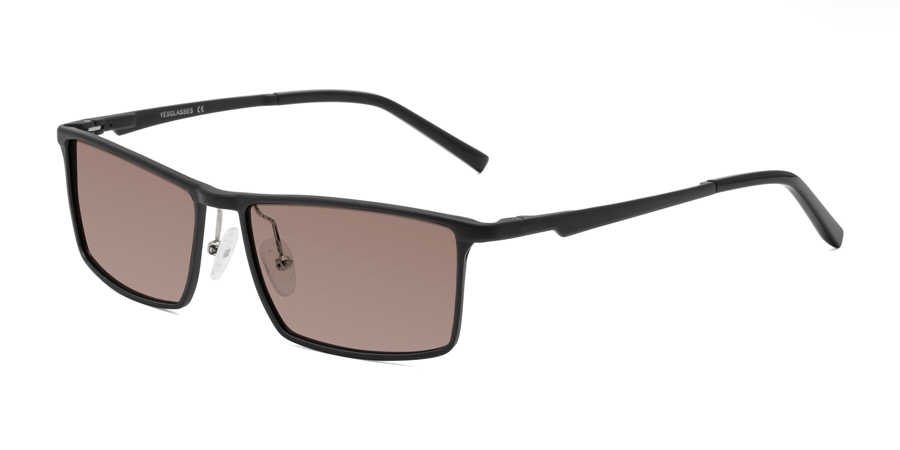 Angle of CX6330 in Black with Medium Brown Tinted Lenses