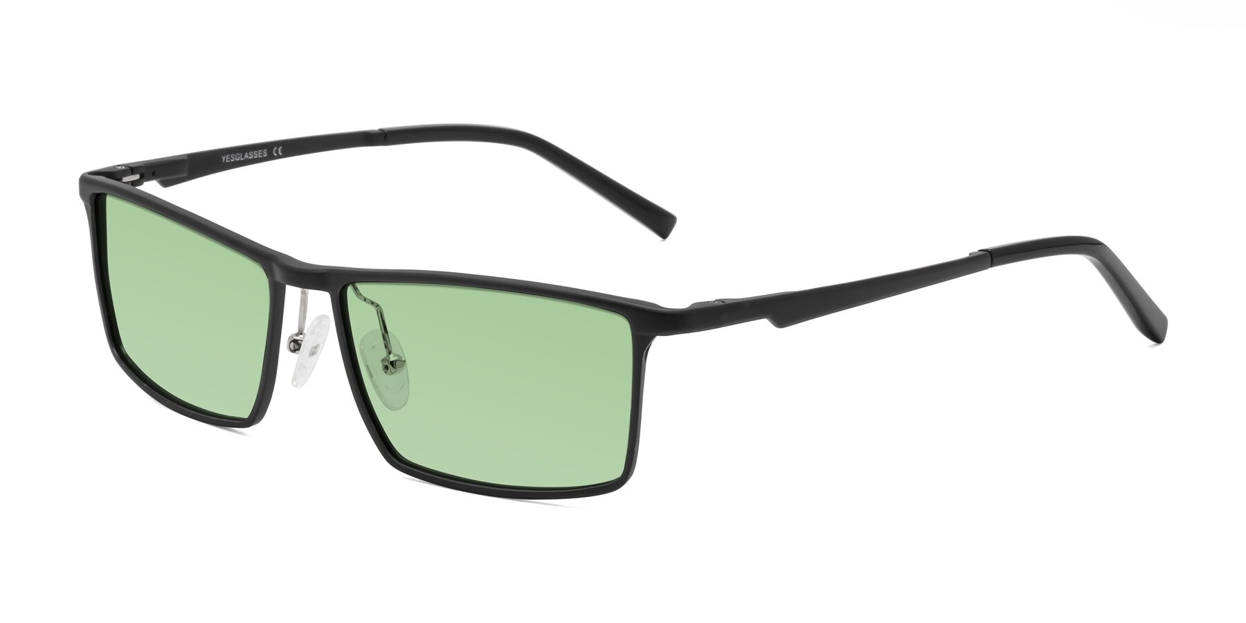 Angle of CX6330 in Black with Medium Green Tinted Lenses