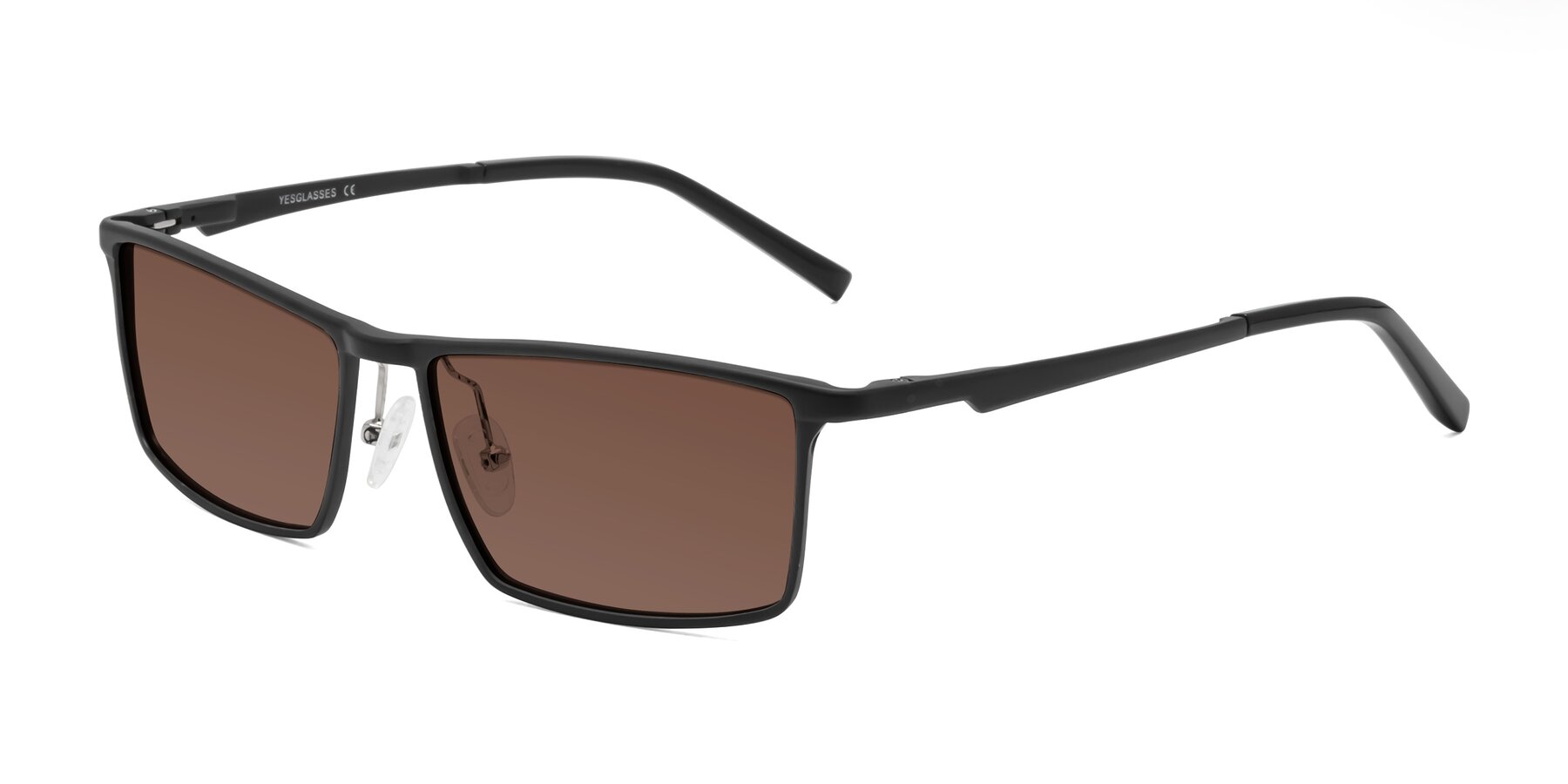 Angle of CX6330 in Black with Brown Tinted Lenses