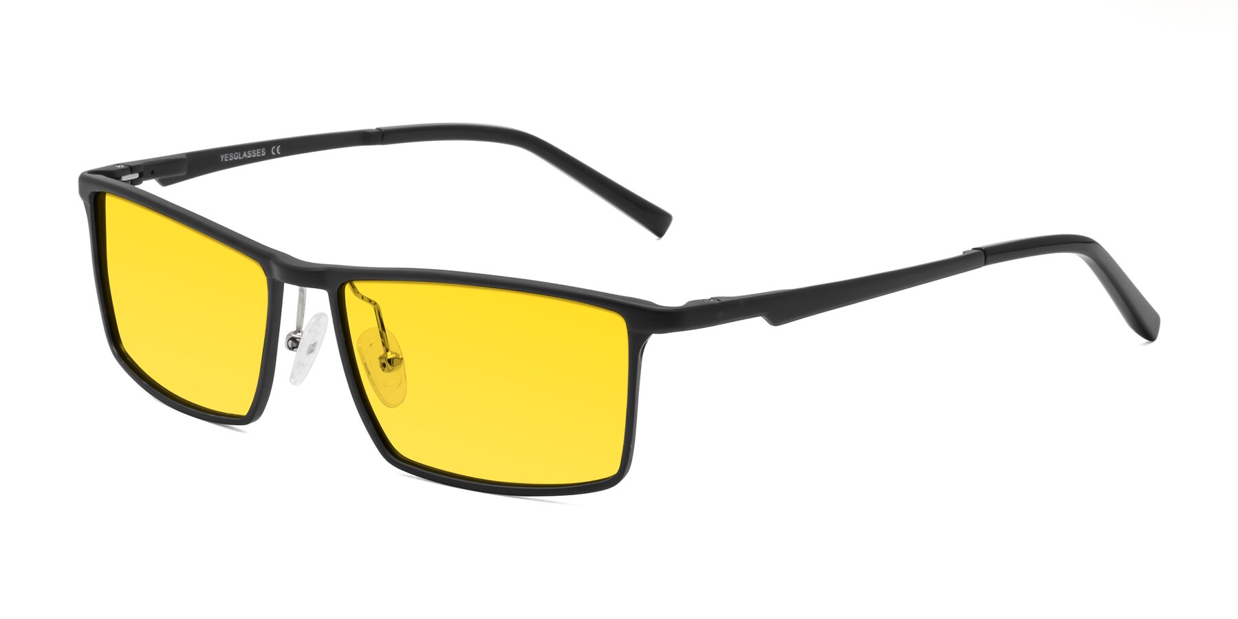 Angle of CX6330 in Black with Yellow Tinted Lenses