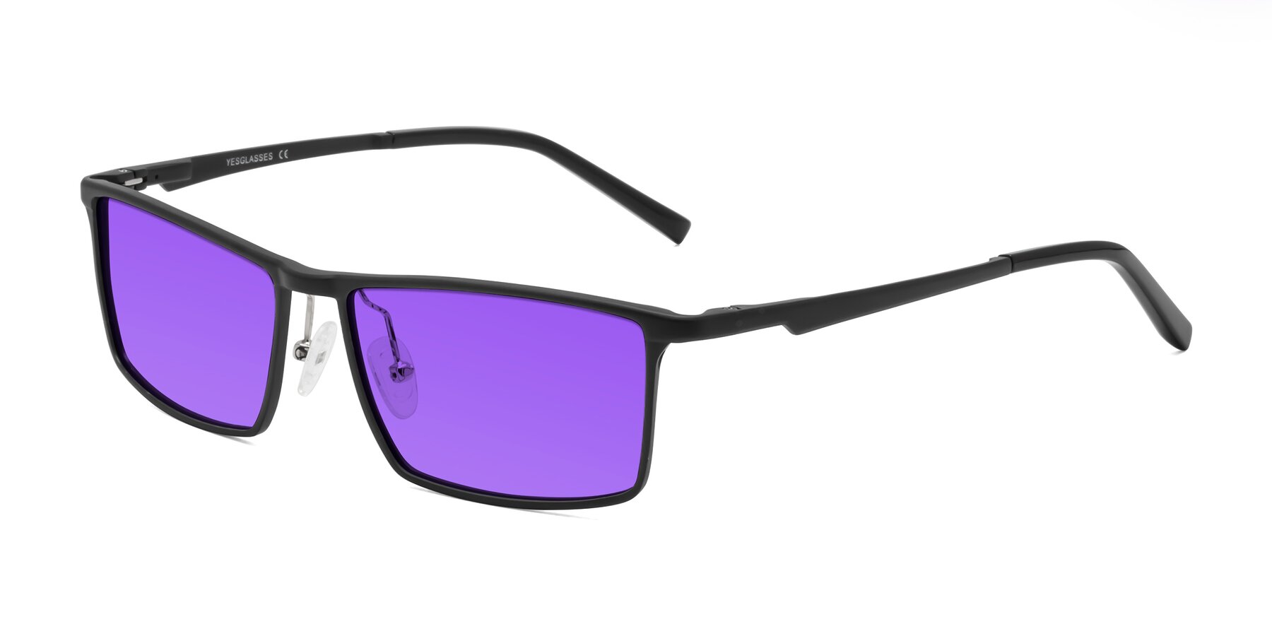 Angle of CX6330 in Black with Purple Tinted Lenses