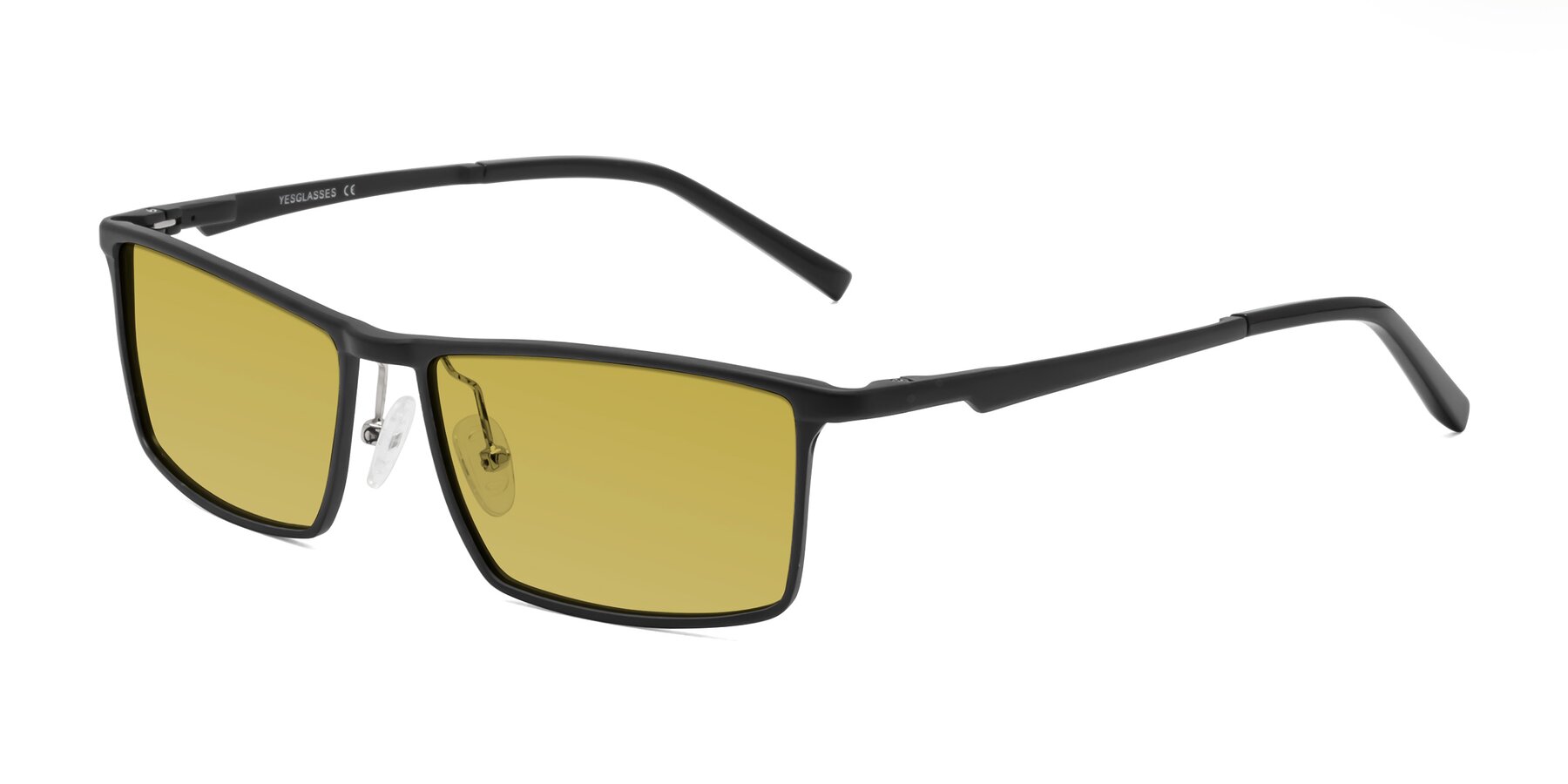 Angle of CX6330 in Black with Champagne Tinted Lenses