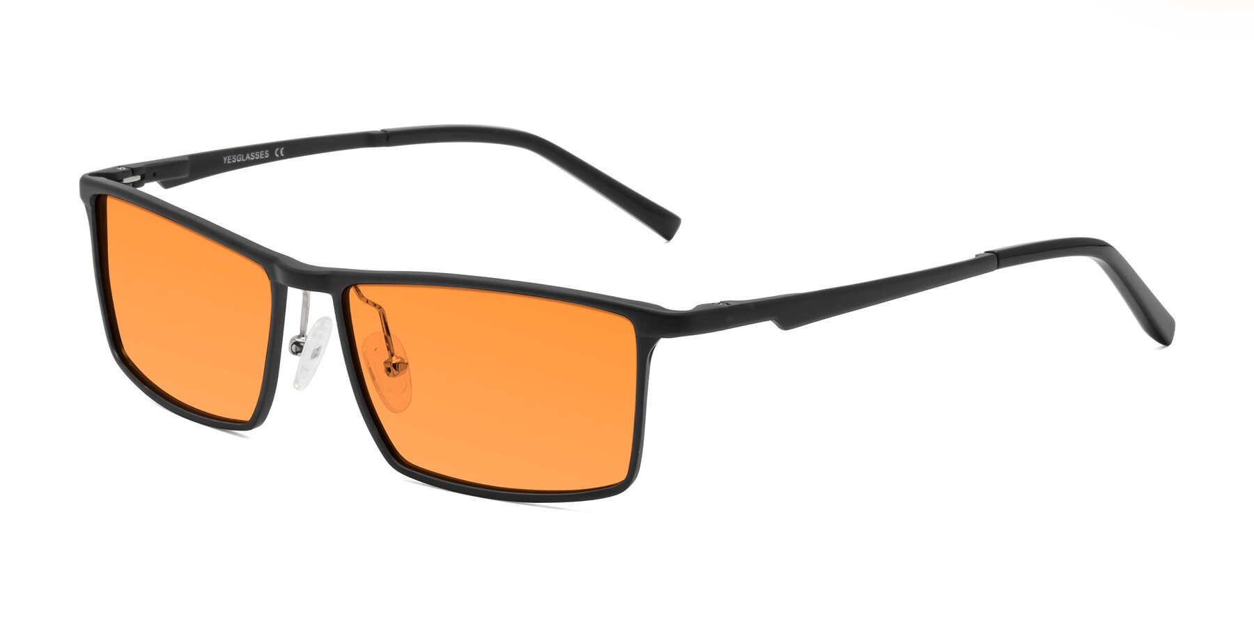 Angle of CX6330 in Black with Orange Tinted Lenses