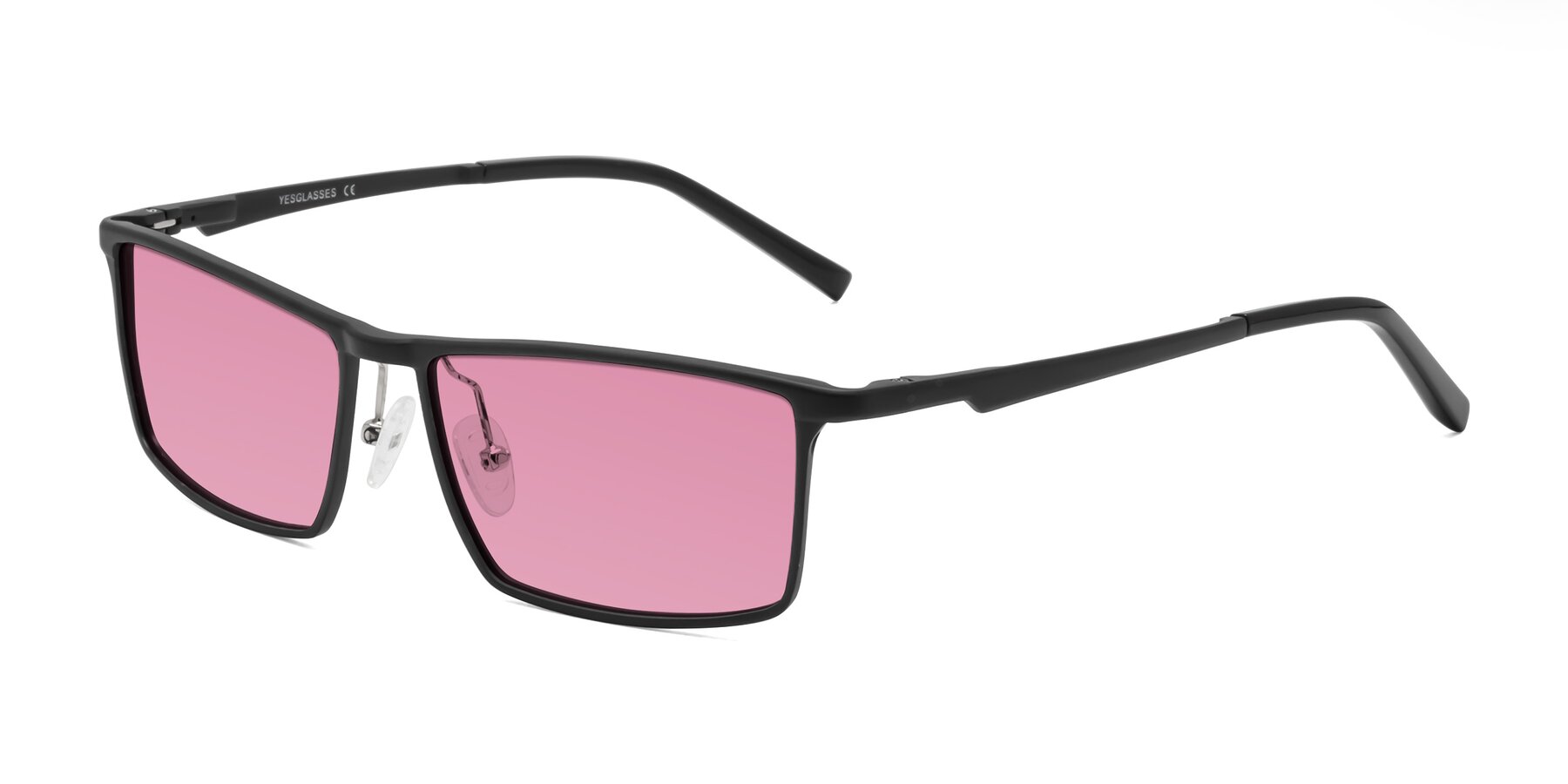 Angle of CX6330 in Black with Medium Wine Tinted Lenses