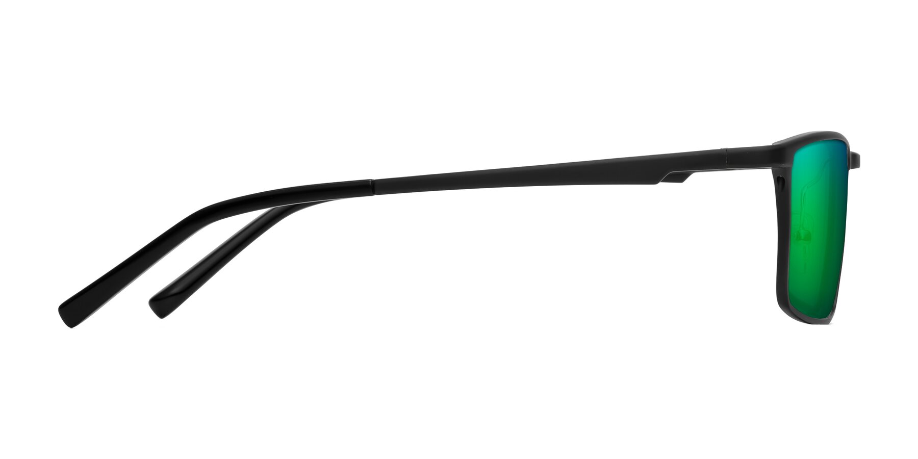 Side of CX6330 in Black with Green Mirrored Lenses