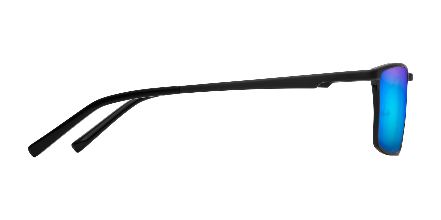 Side of CX6330 in Black with Blue Mirrored Lenses