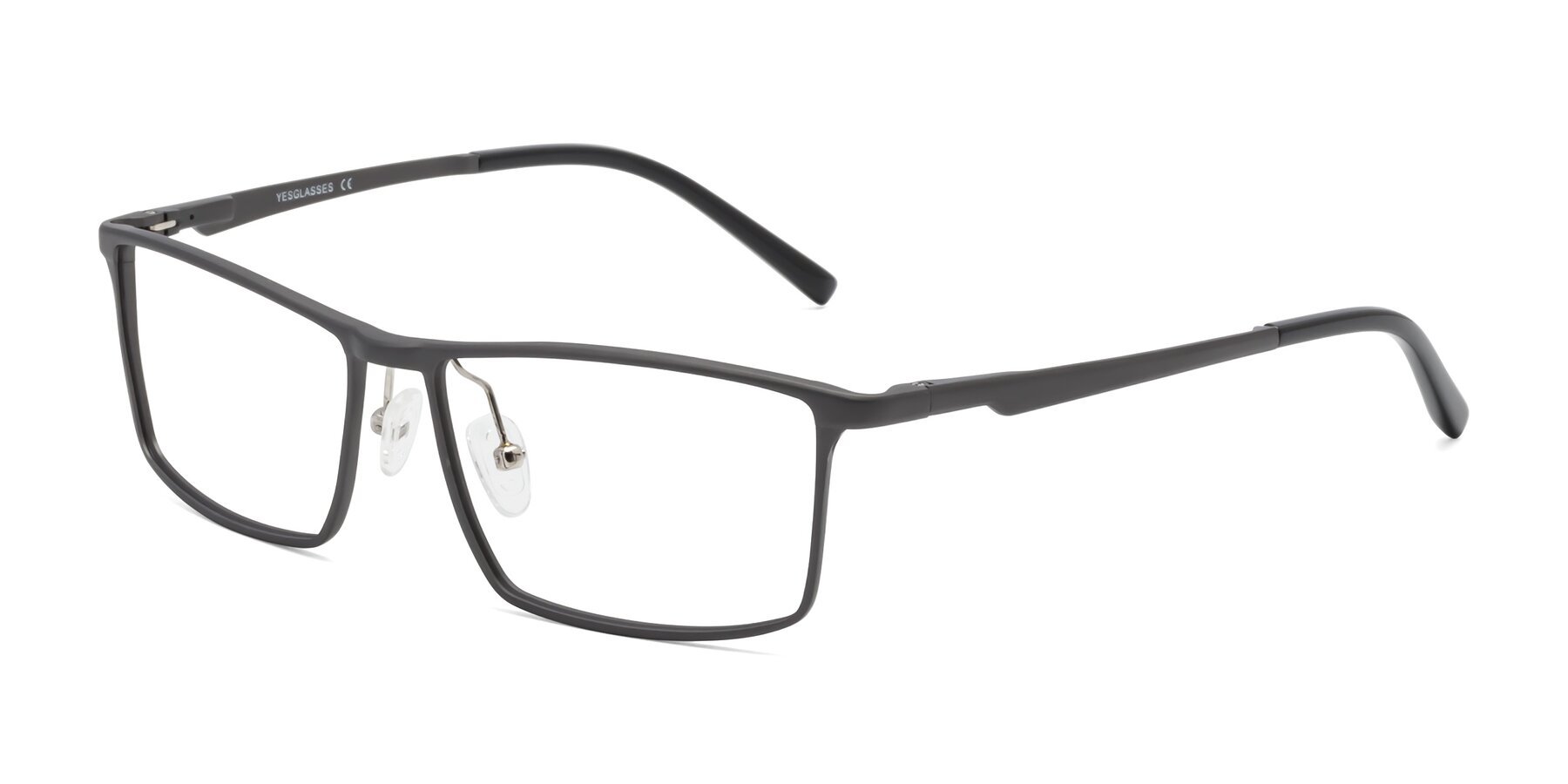 Angle of CX6330 in Gunmetal with Clear Reading Eyeglass Lenses