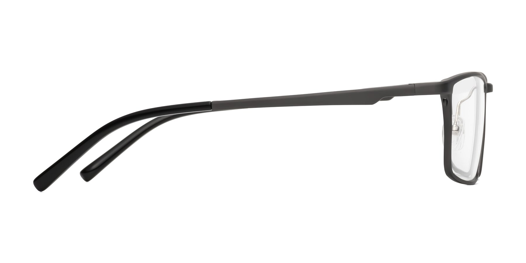Side of CX6330 in Gunmetal with Clear Eyeglass Lenses