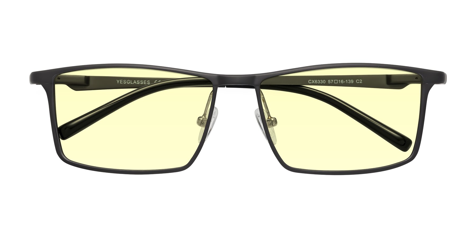 Folded Front of CX6330 in Gunmetal with Light Yellow Tinted Lenses