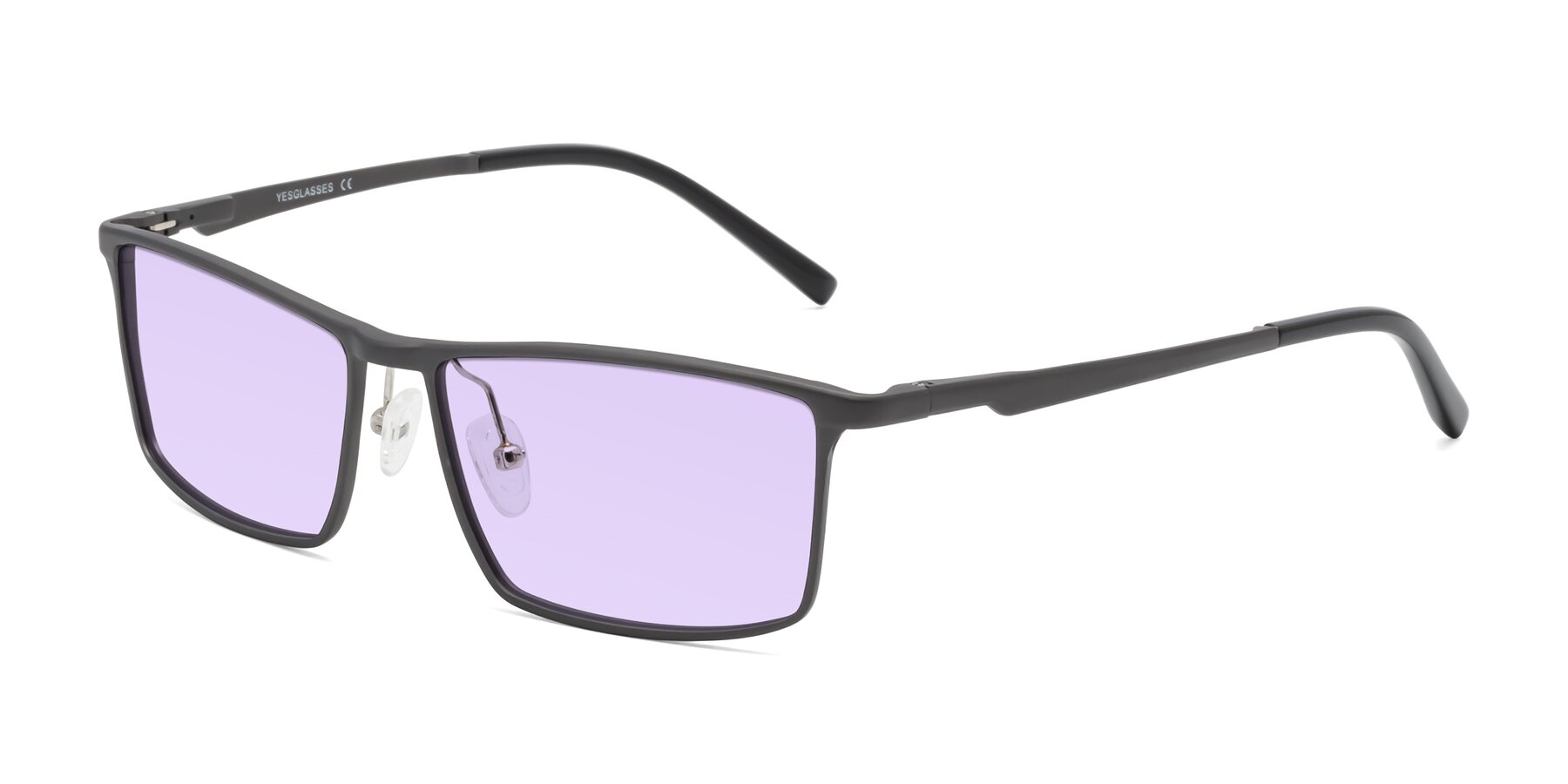 Angle of CX6330 in Gunmetal with Light Purple Tinted Lenses