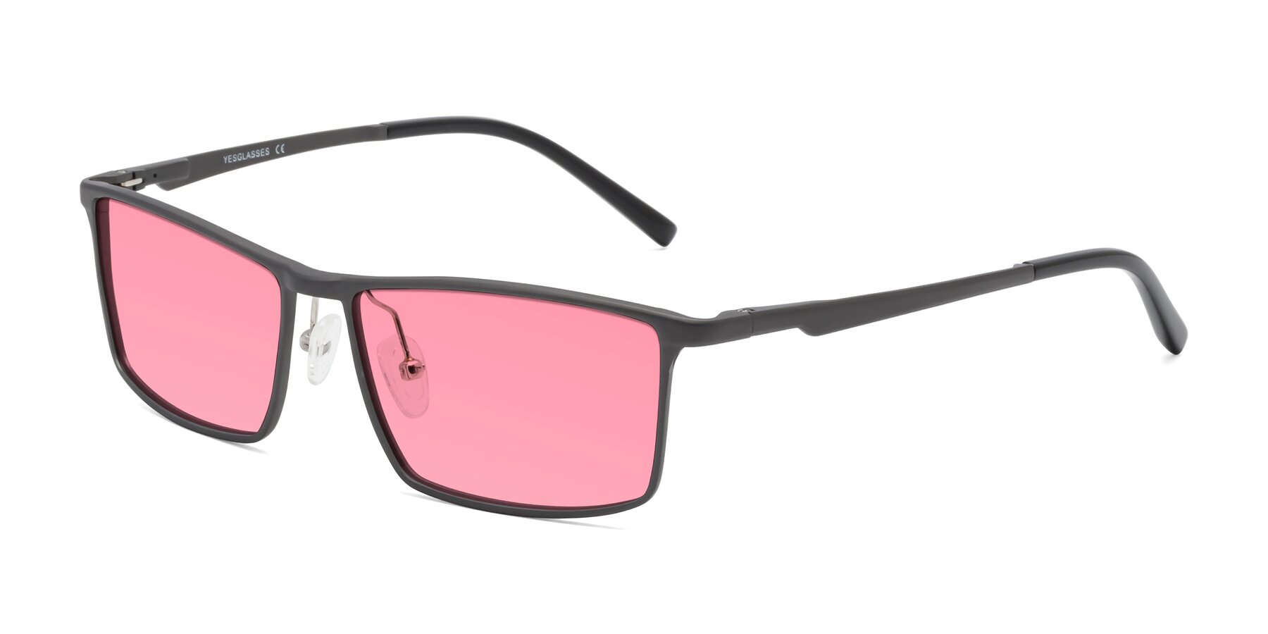 Angle of CX6330 in Gunmetal with Pink Tinted Lenses