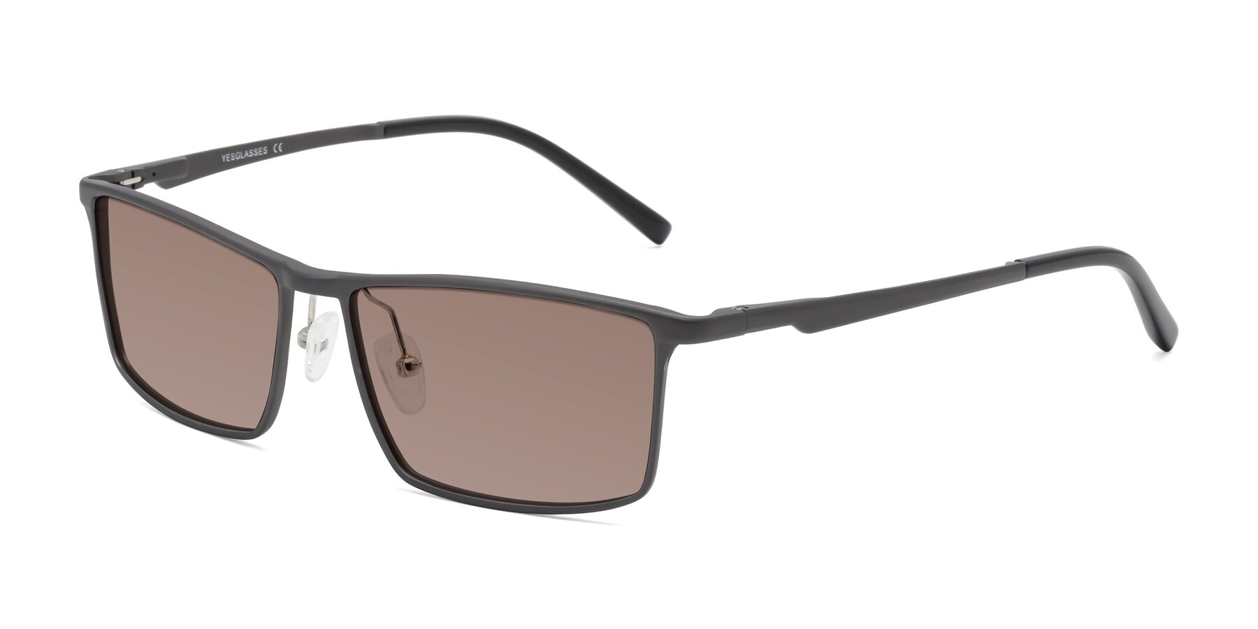 Angle of CX6330 in Gunmetal with Medium Brown Tinted Lenses