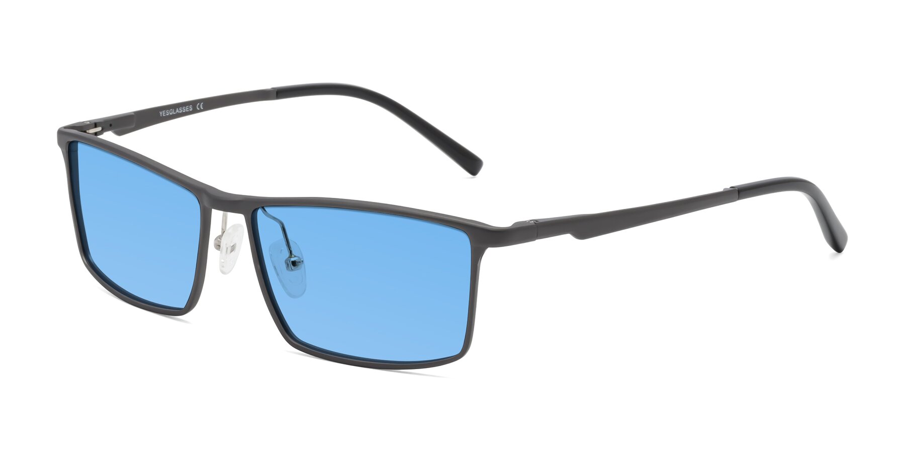 Angle of CX6330 in Gunmetal with Medium Blue Tinted Lenses