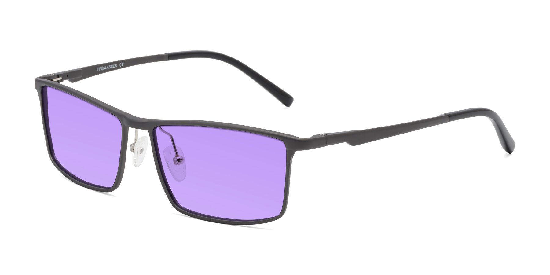 Angle of CX6330 in Gunmetal with Medium Purple Tinted Lenses