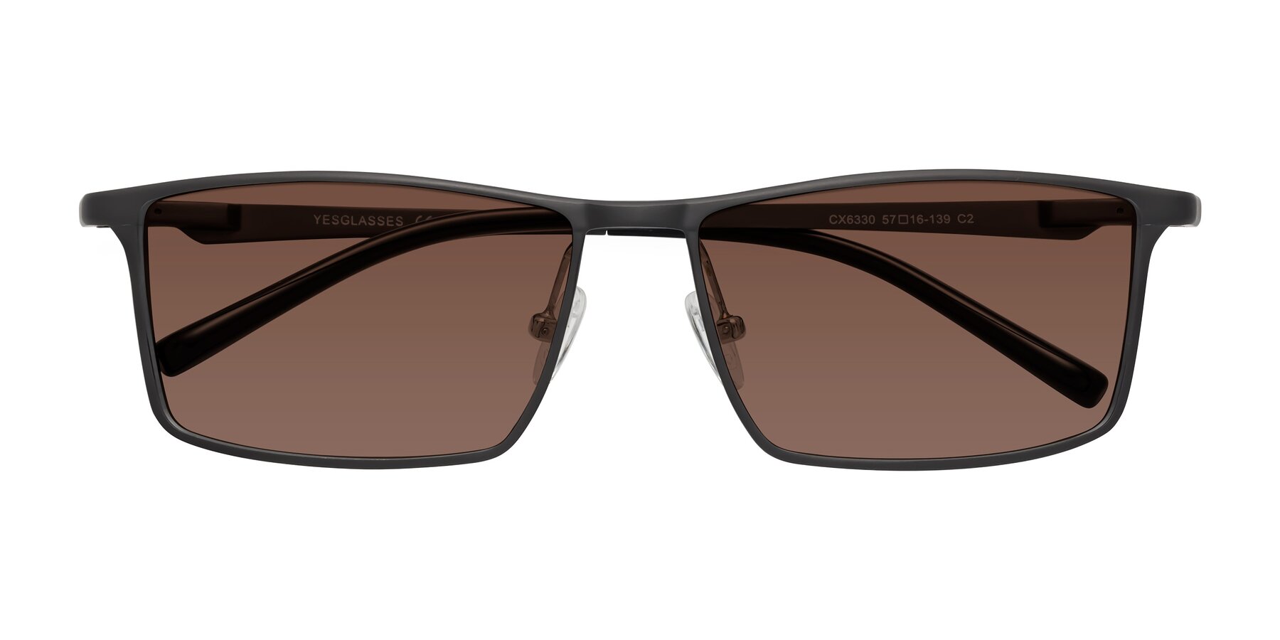 Folded Front of CX6330 in Gunmetal with Brown Tinted Lenses