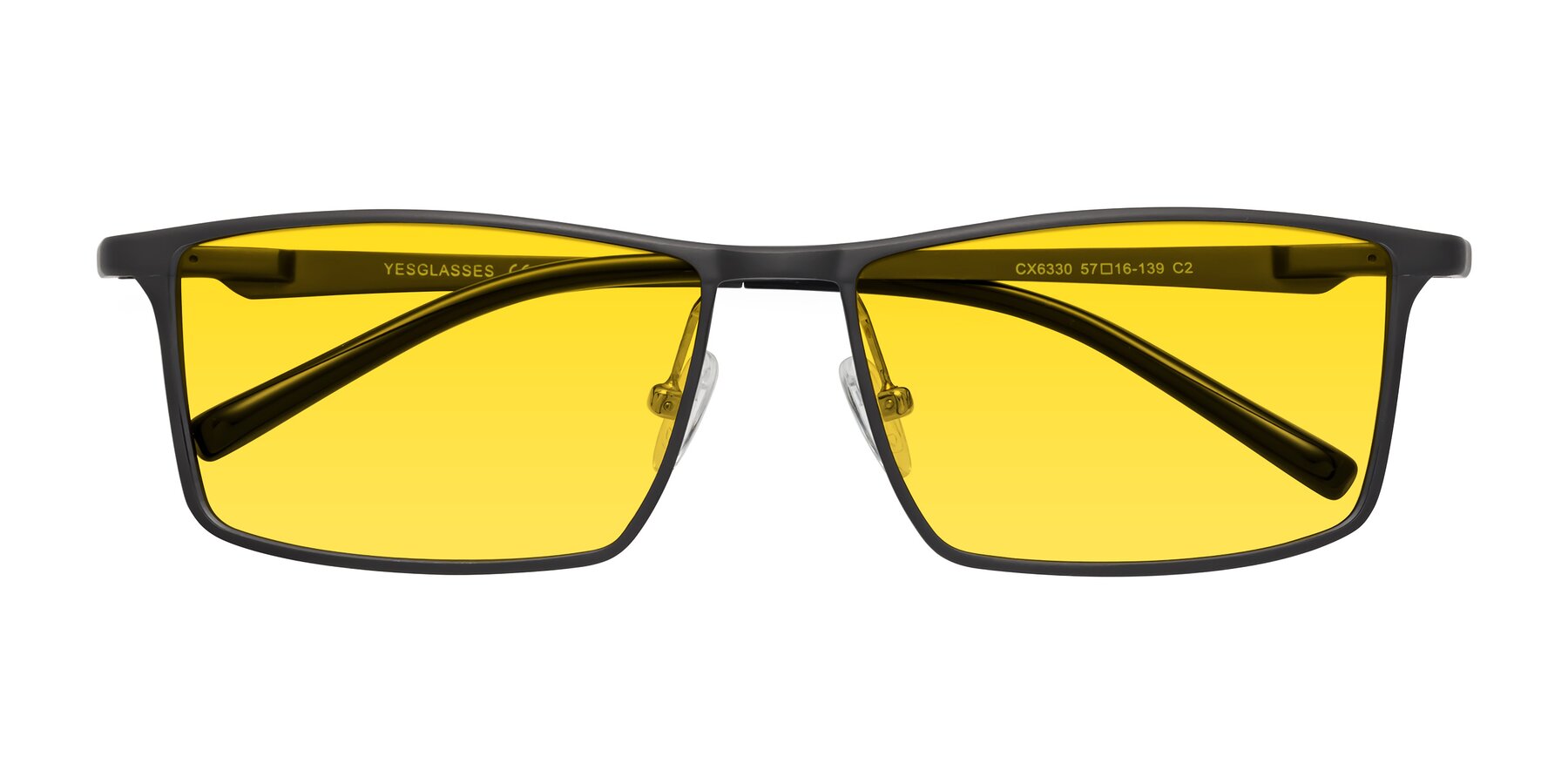 Folded Front of CX6330 in Gunmetal with Yellow Tinted Lenses