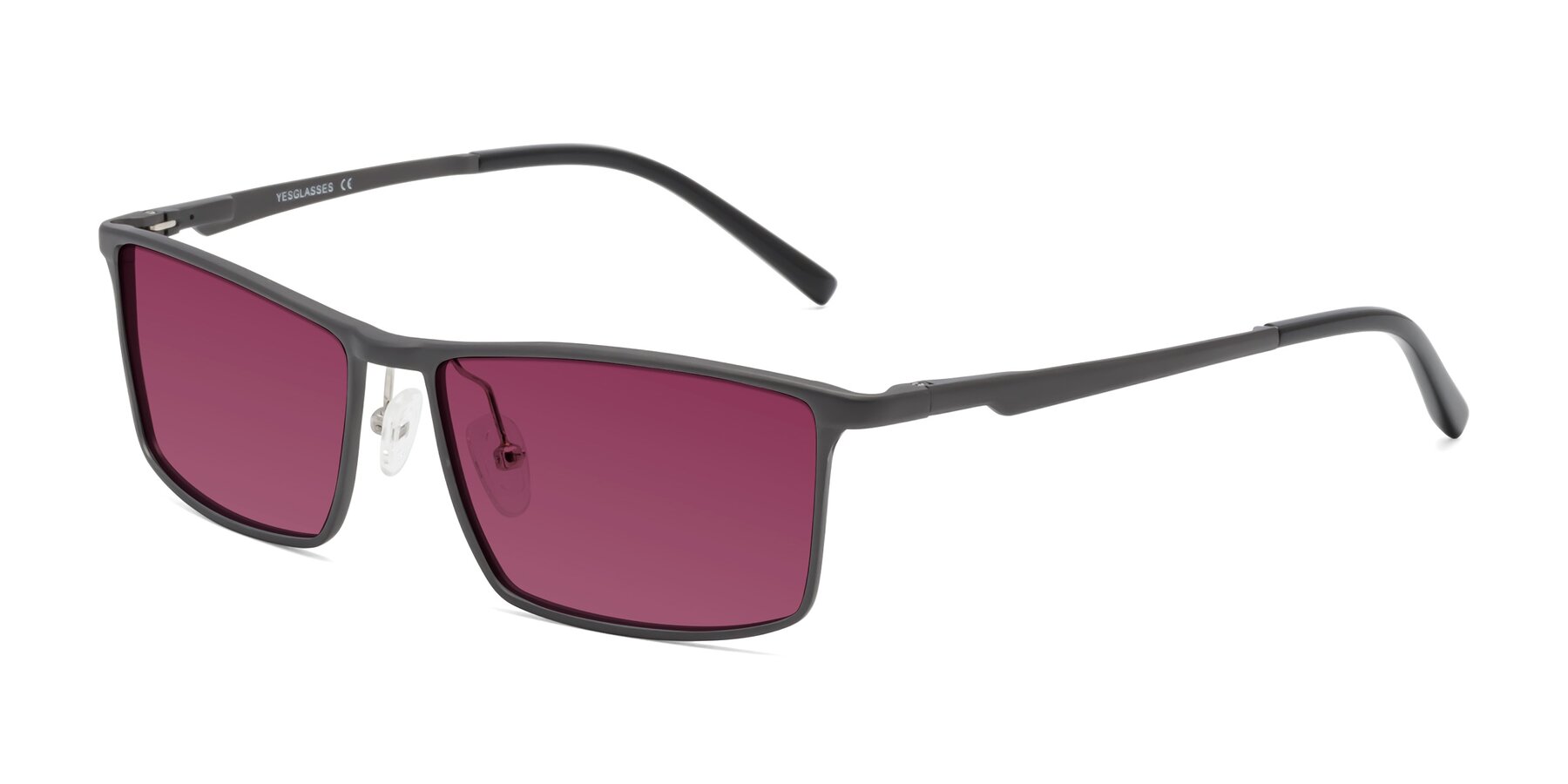 Angle of CX6330 in Gunmetal with Wine Tinted Lenses