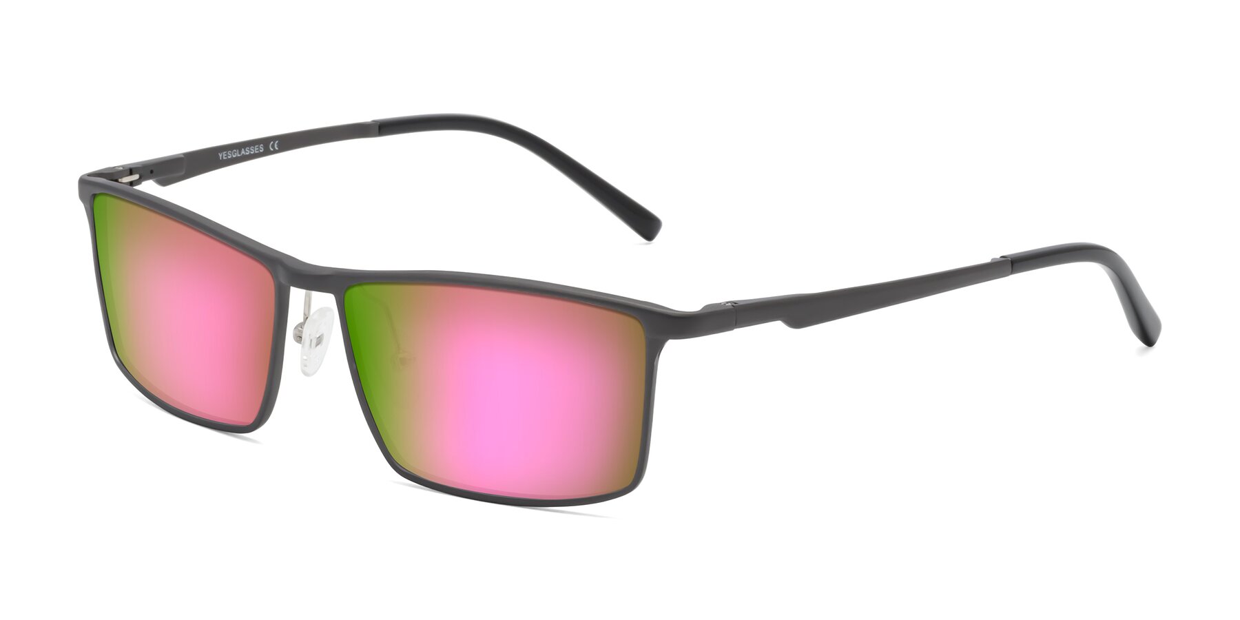 Angle of CX6330 in Gunmetal with Pink Mirrored Lenses