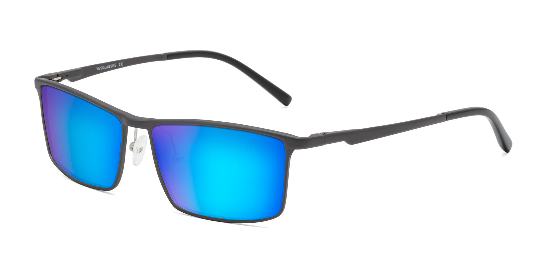 Angle of CX6330 in Gunmetal with Blue Mirrored Lenses