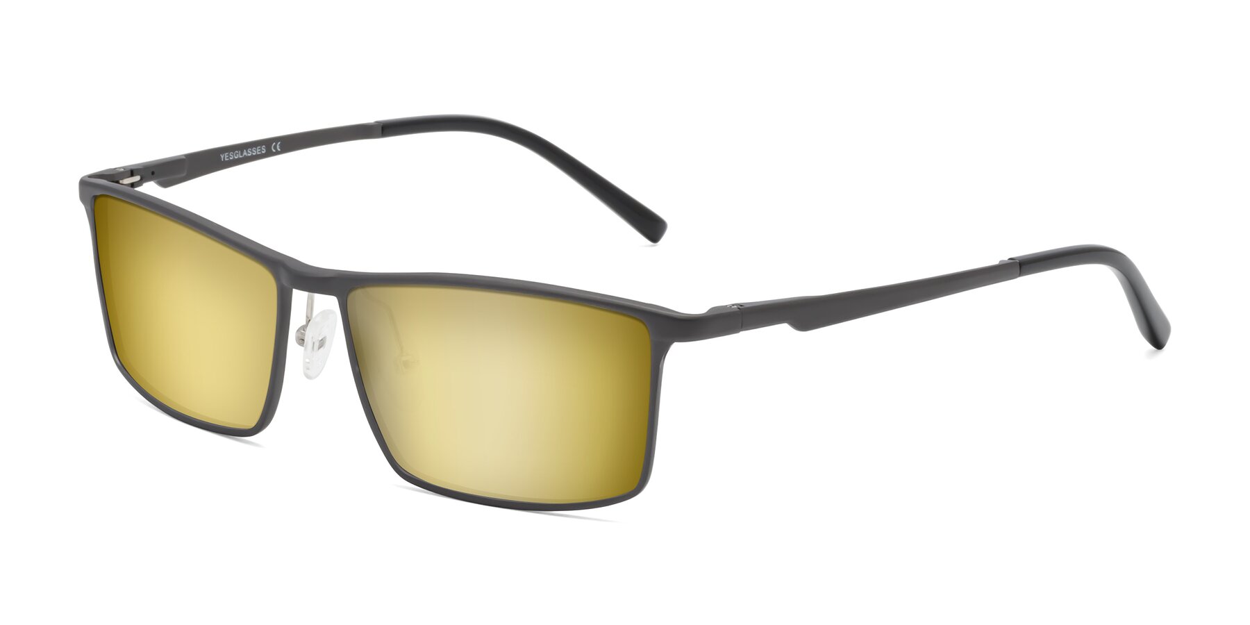 Angle of CX6330 in Gunmetal with Gold Mirrored Lenses