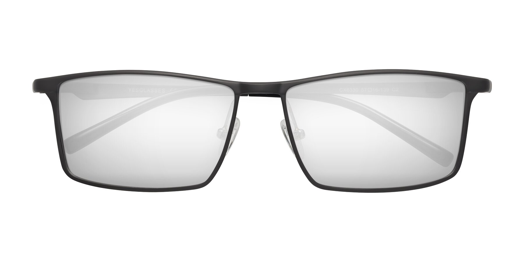 Folded Front of CX6330 in Gunmetal with Silver Mirrored Lenses
