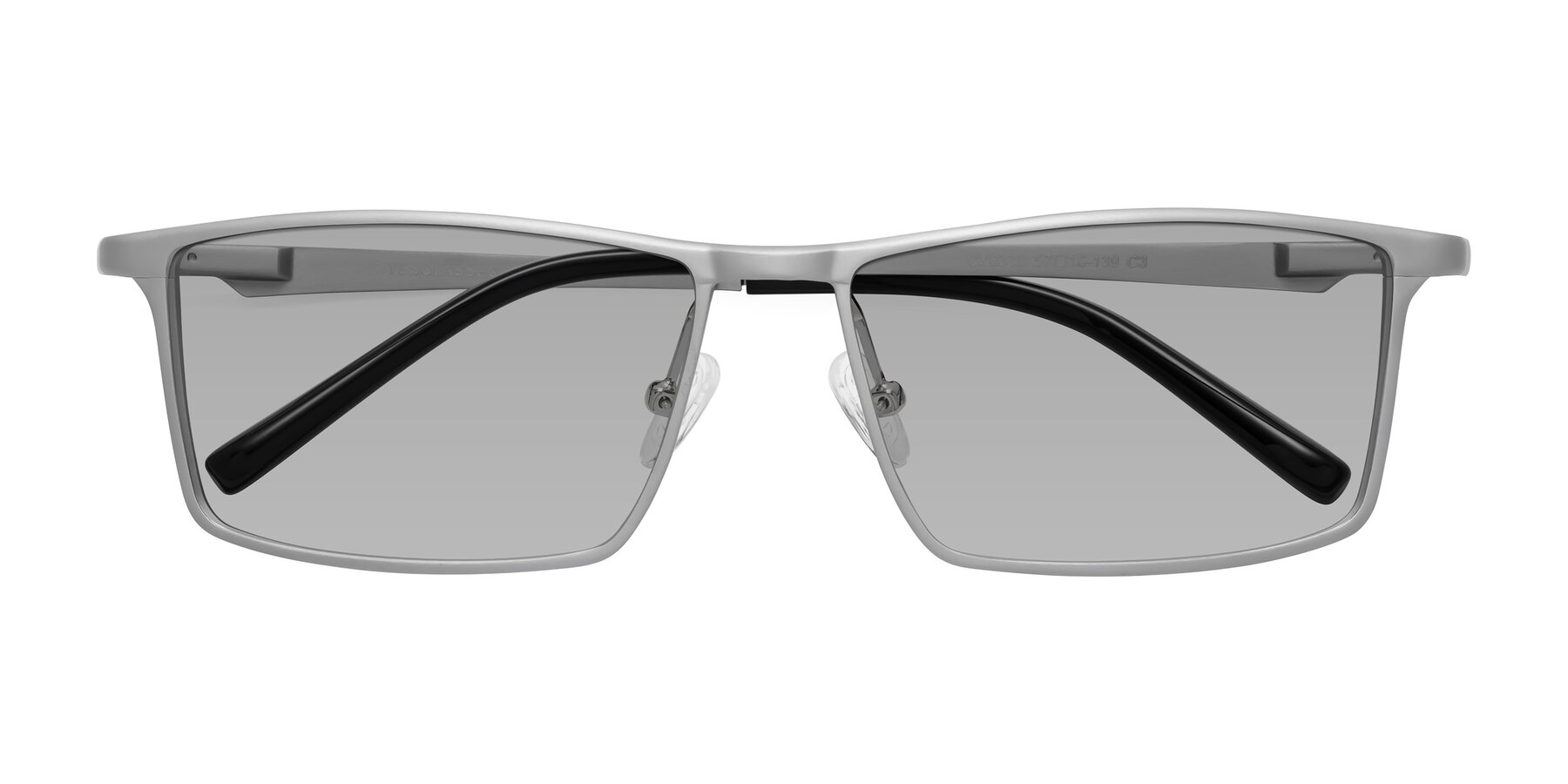 Folded Front of CX6330 in Silver with Light Gray Tinted Lenses