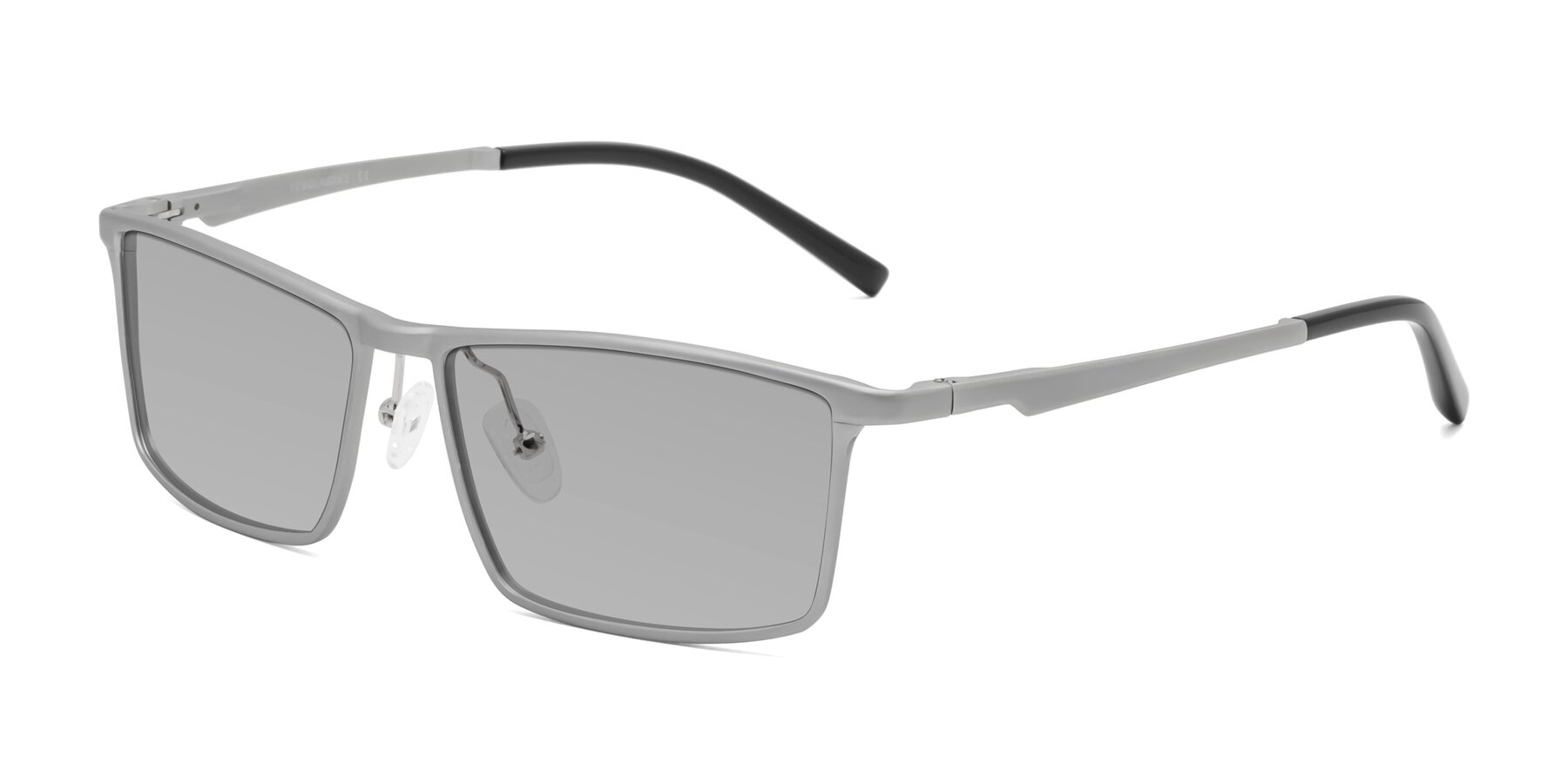 Angle of CX6330 in Silver with Light Gray Tinted Lenses