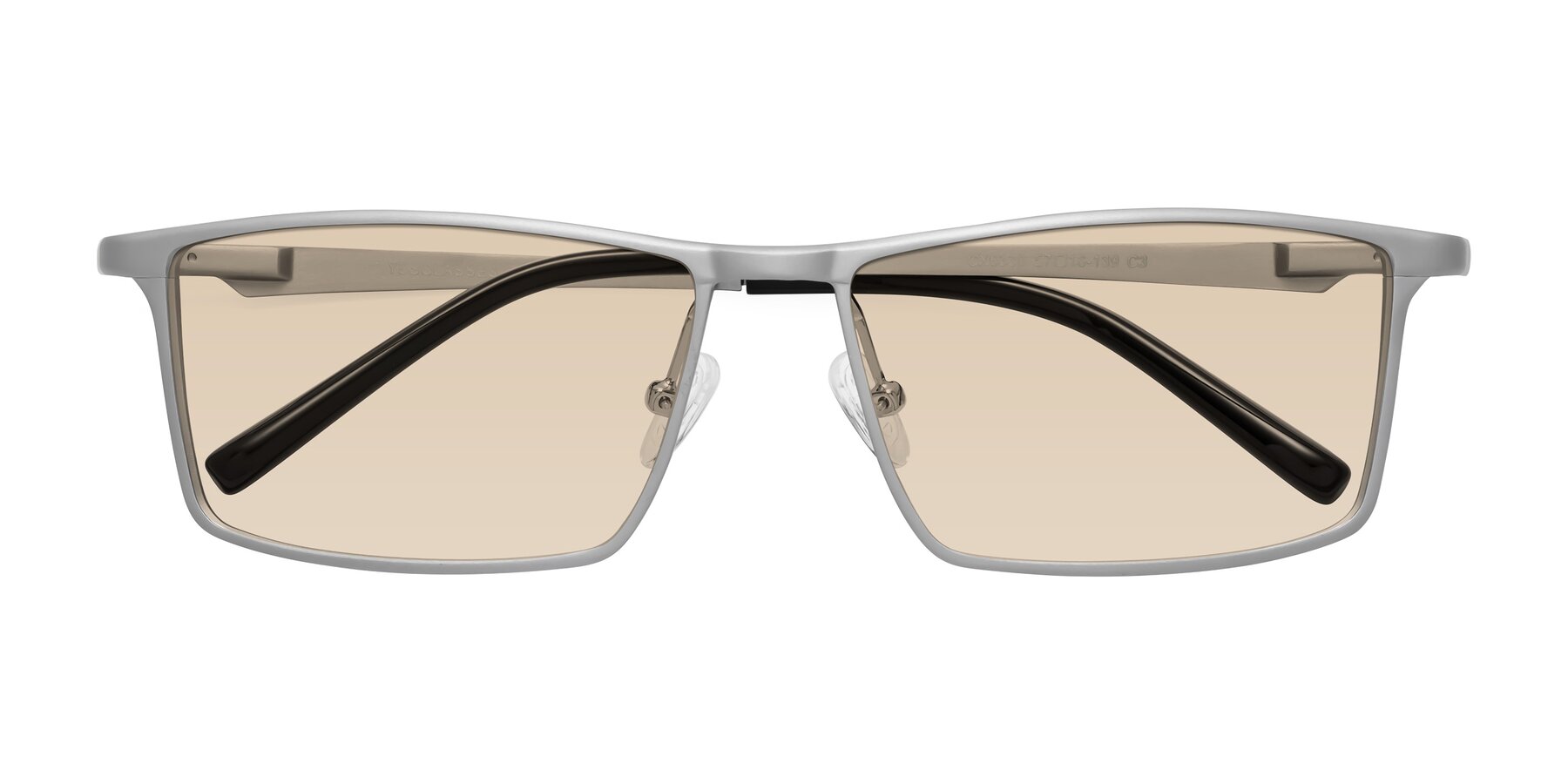 Folded Front of CX6330 in Silver with Light Brown Tinted Lenses