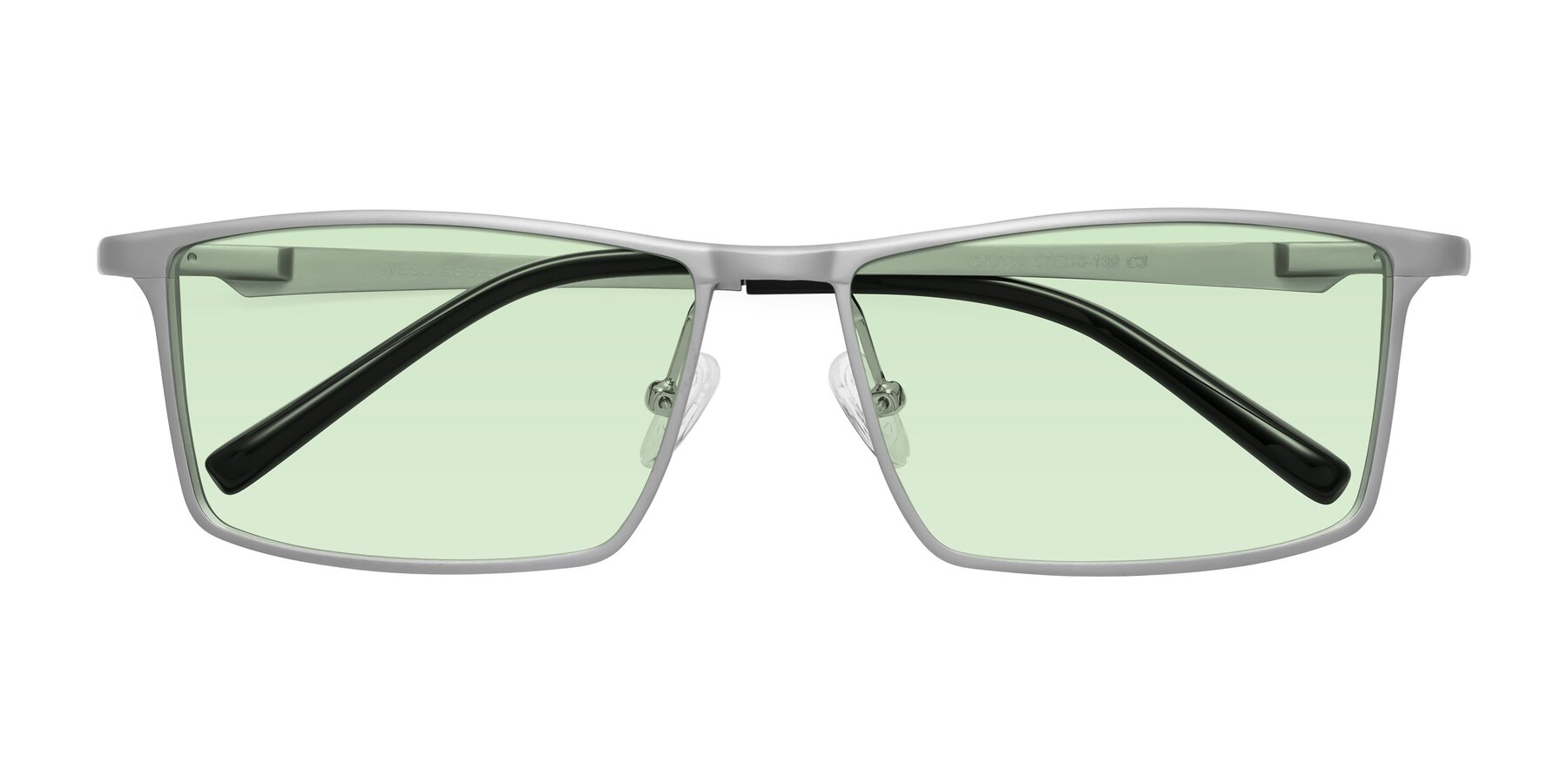 Folded Front of CX6330 in Silver with Light Green Tinted Lenses