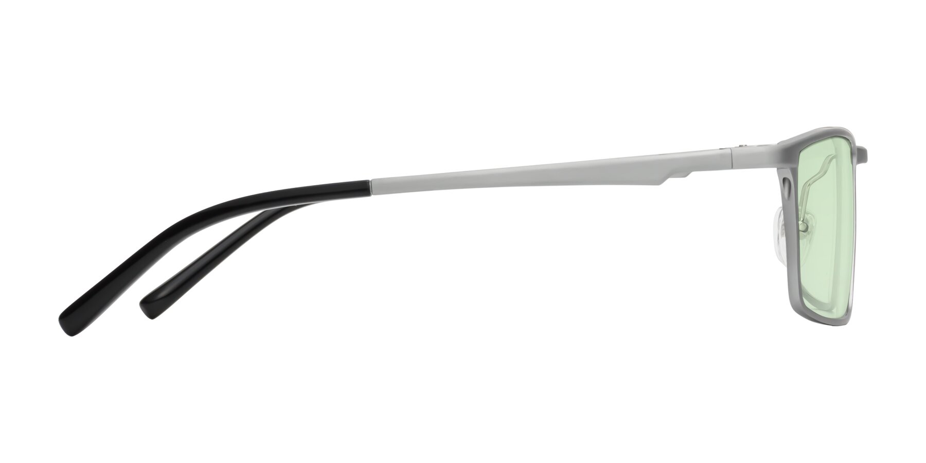 Side of CX6330 in Silver with Light Green Tinted Lenses