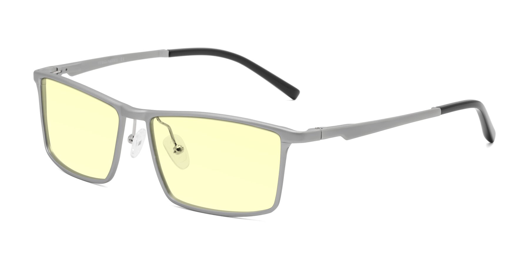 Angle of CX6330 in Silver with Light Yellow Tinted Lenses