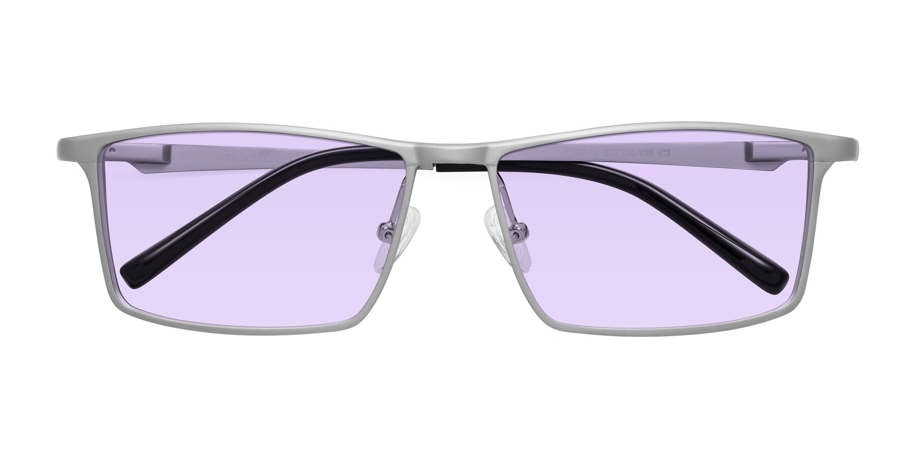 Folded Front of CX6330 in Silver with Light Purple Tinted Lenses