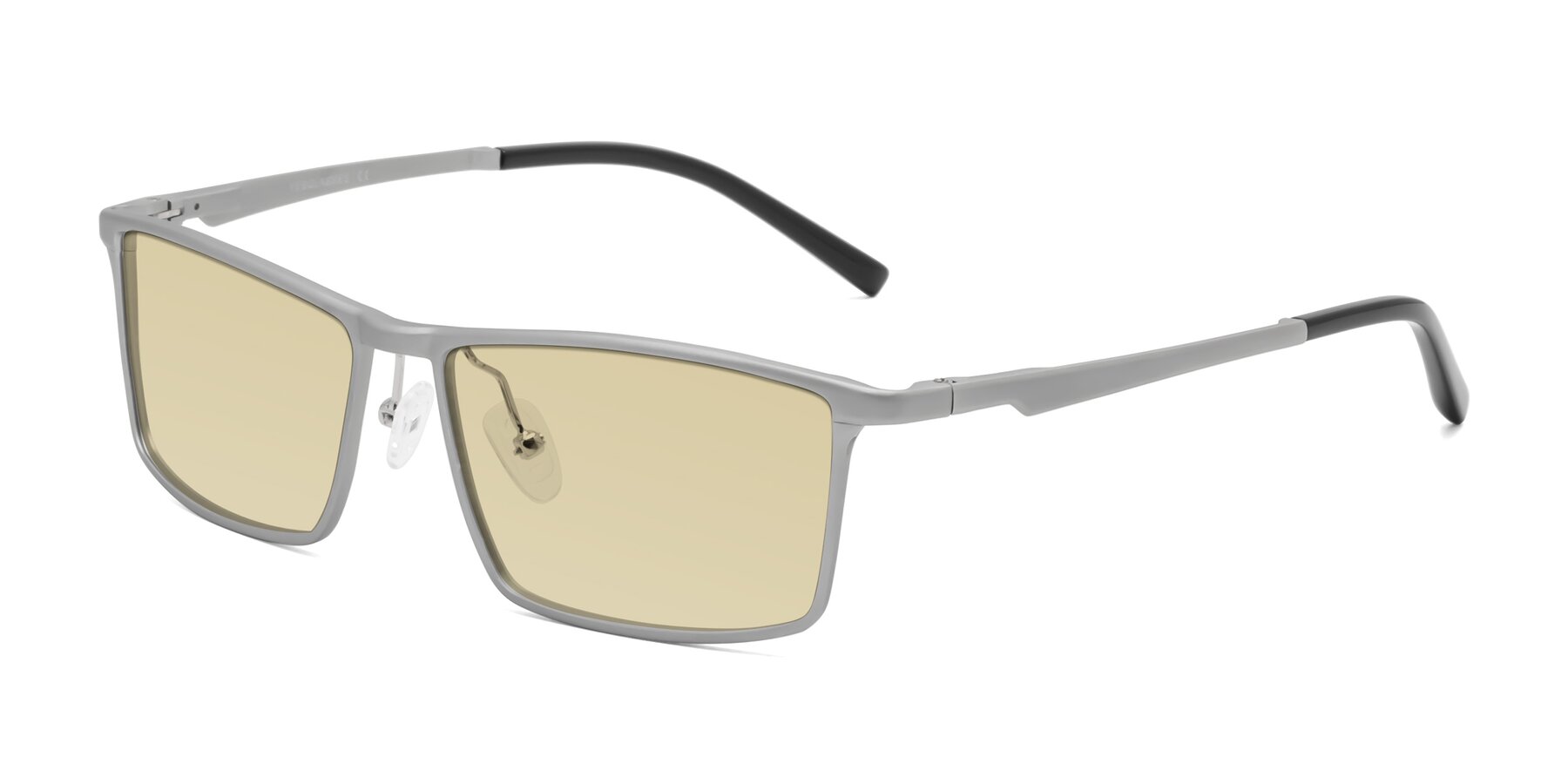 Angle of CX6330 in Silver with Light Champagne Tinted Lenses