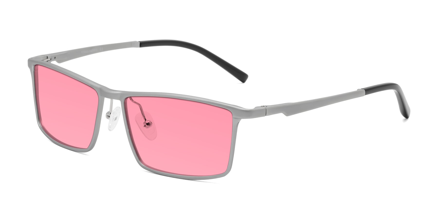 Angle of CX6330 in Silver with Pink Tinted Lenses