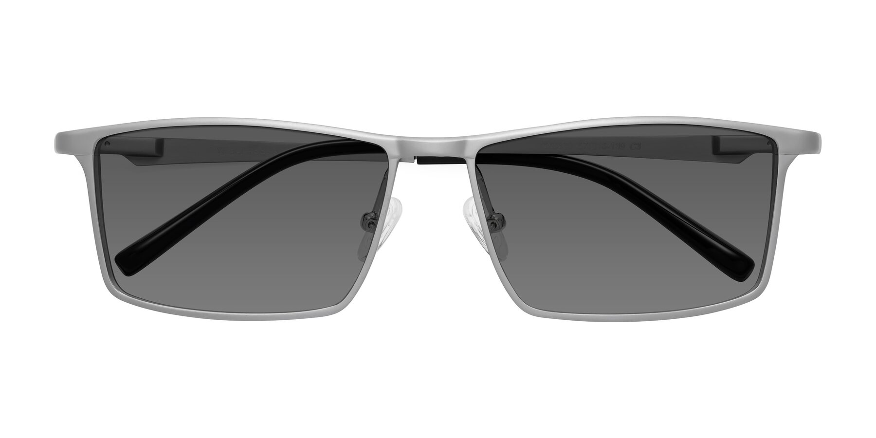 Folded Front of CX6330 in Silver with Medium Gray Tinted Lenses