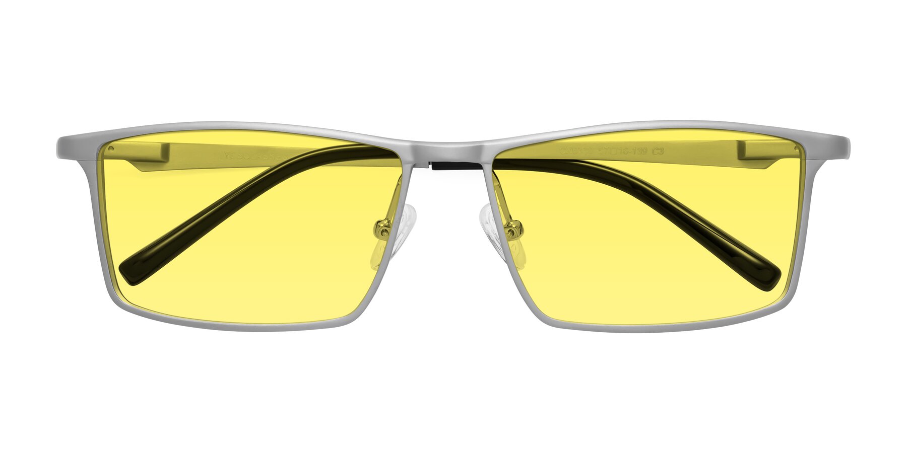 Folded Front of CX6330 in Silver with Medium Yellow Tinted Lenses
