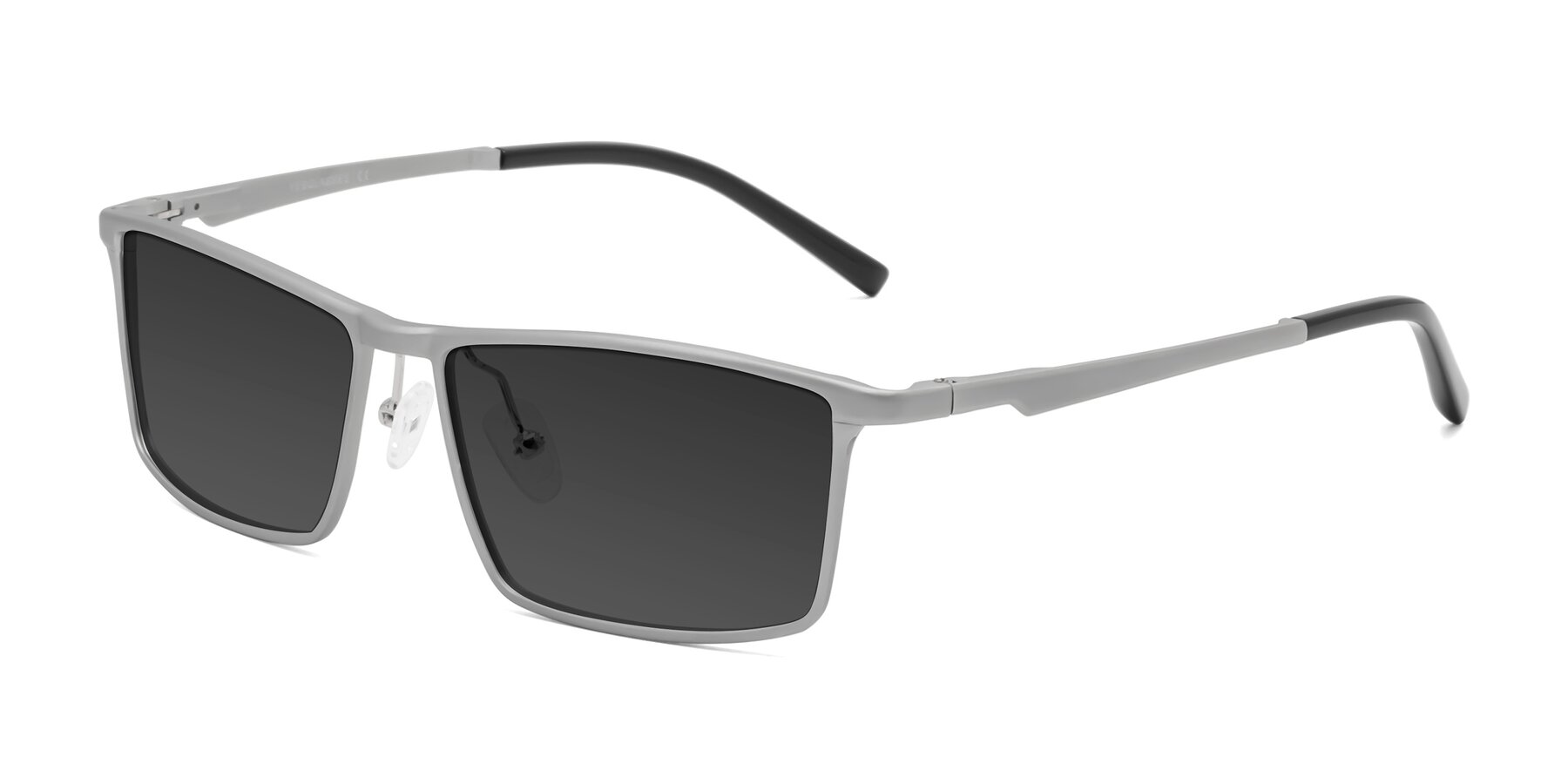 Angle of CX6330 in Silver with Gray Tinted Lenses