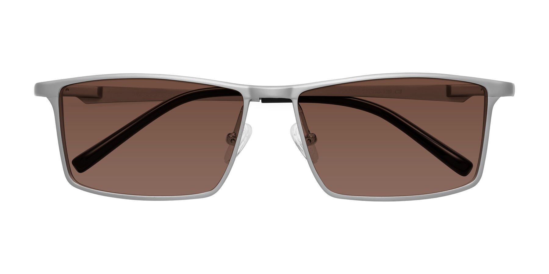 Folded Front of CX6330 in Silver with Brown Tinted Lenses