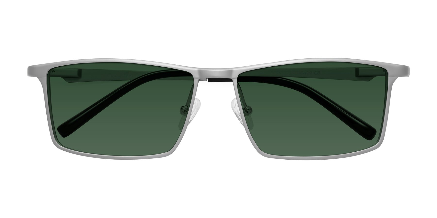 Folded Front of CX6330 in Silver with Green Tinted Lenses
