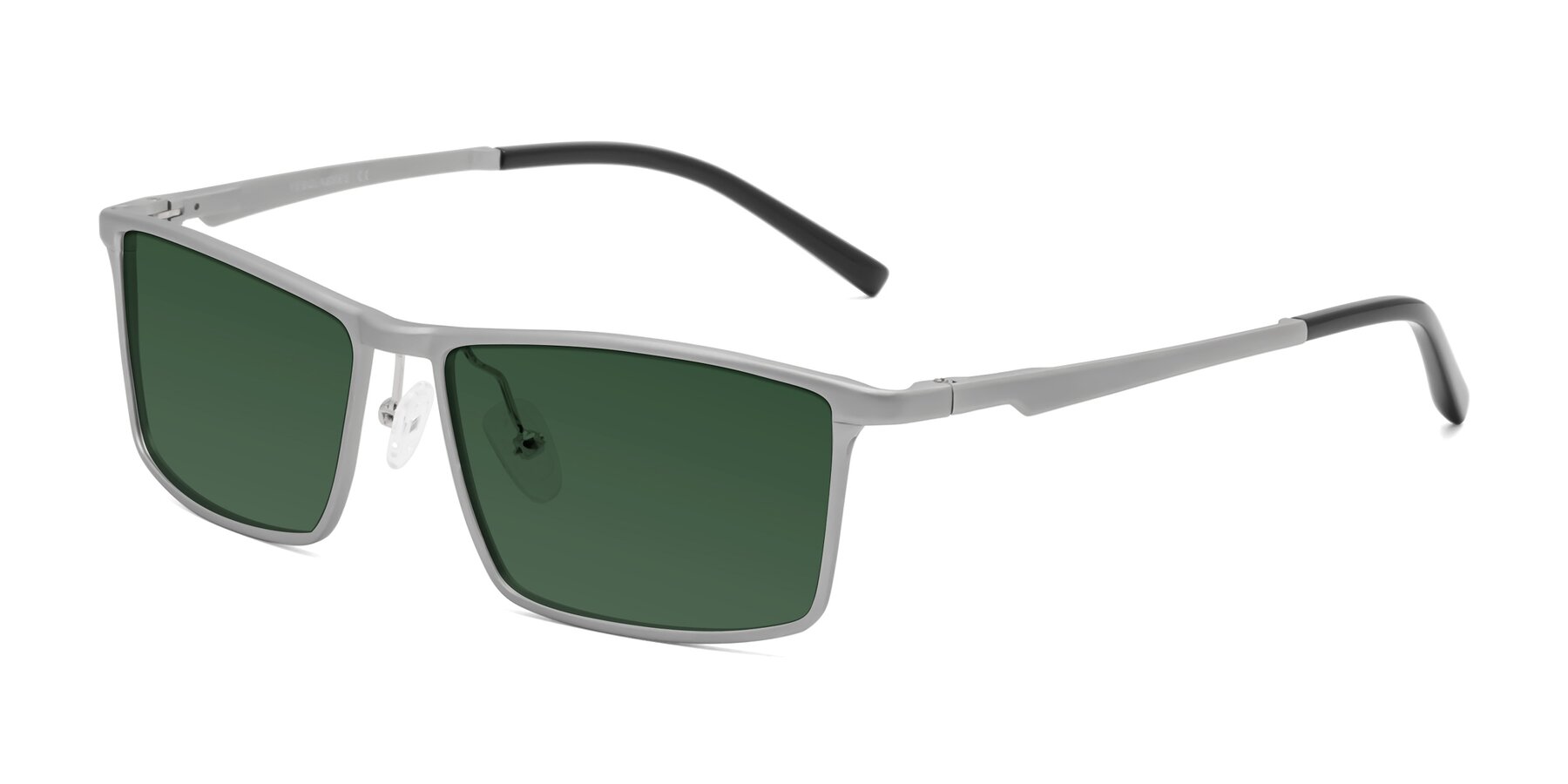 Angle of CX6330 in Silver with Green Tinted Lenses