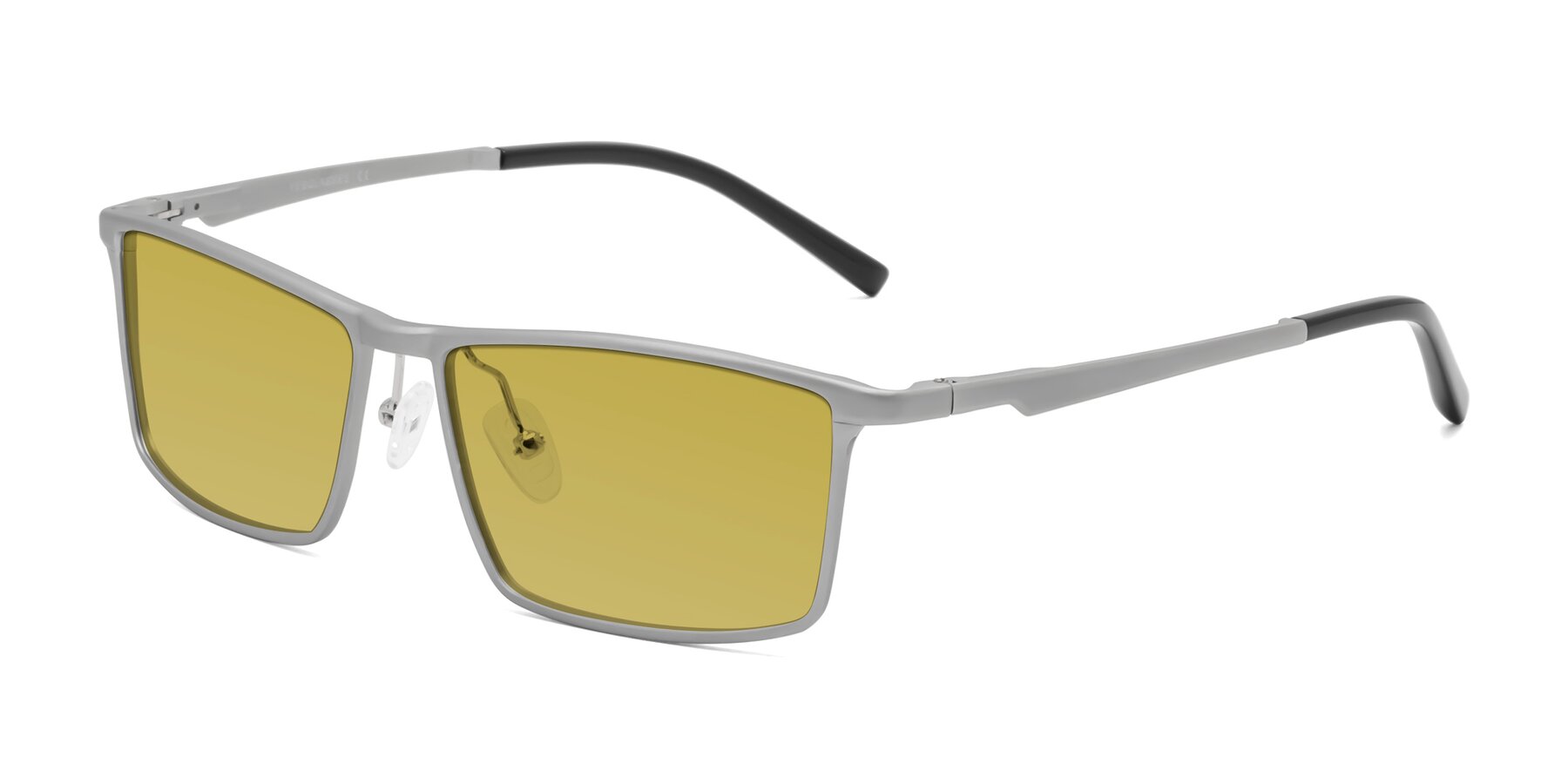 Angle of CX6330 in Silver with Champagne Tinted Lenses