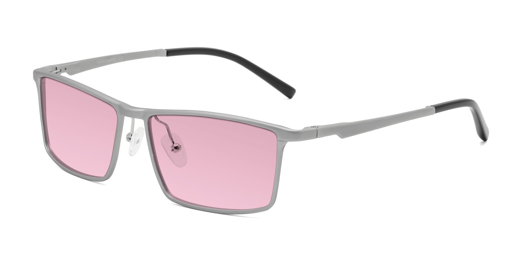 Angle of CX6330 in Silver with Light Wine Tinted Lenses