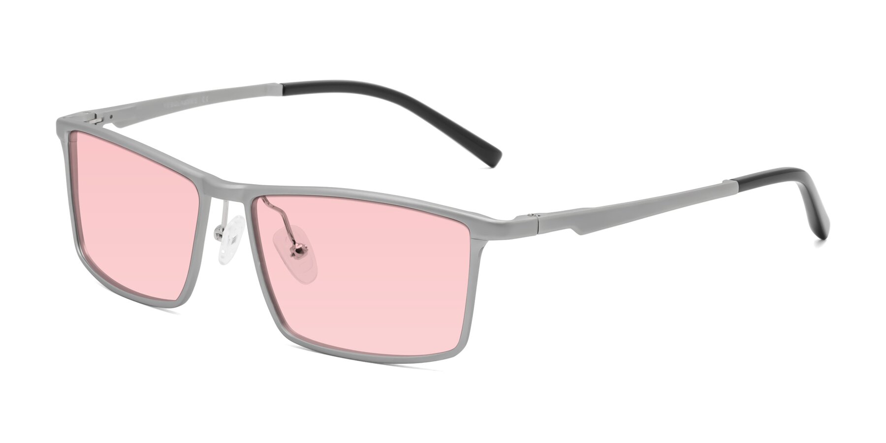 Angle of CX6330 in Silver with Light Garnet Tinted Lenses