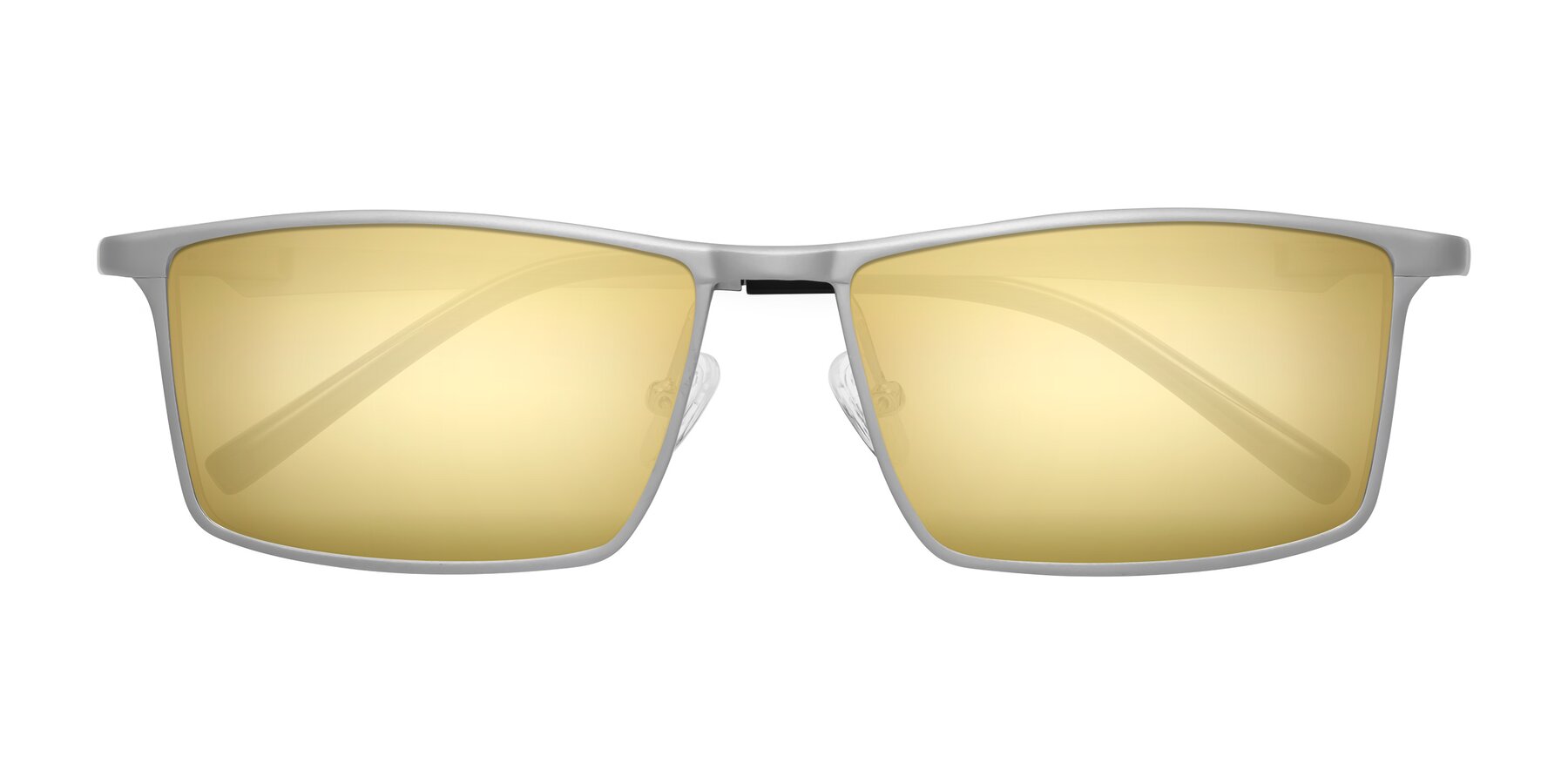 Folded Front of CX6330 in Silver with Gold Mirrored Lenses