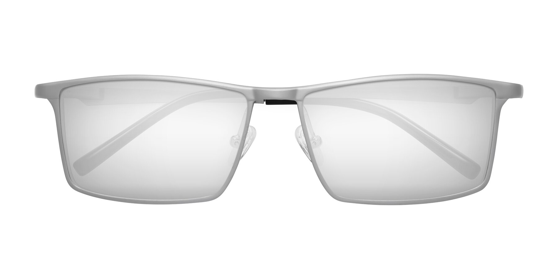 Folded Front of CX6330 in Silver with Silver Mirrored Lenses