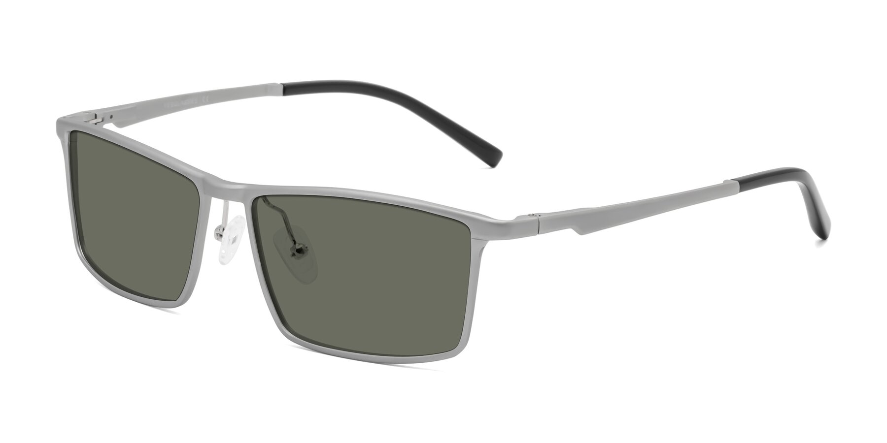 Angle of CX6330 in Silver with Gray Polarized Lenses