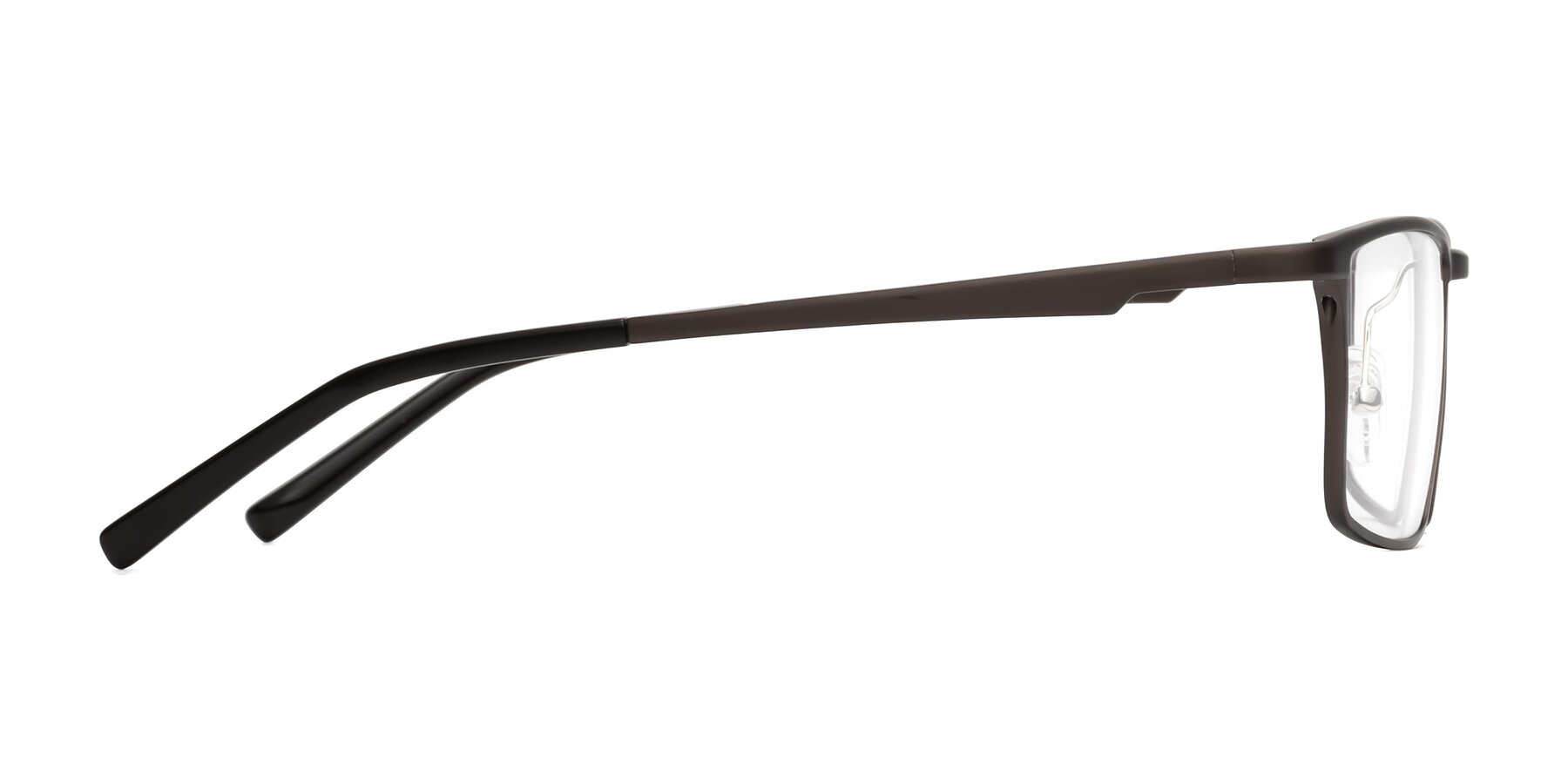 Side of CX6330 in Coffee with Clear Eyeglass Lenses