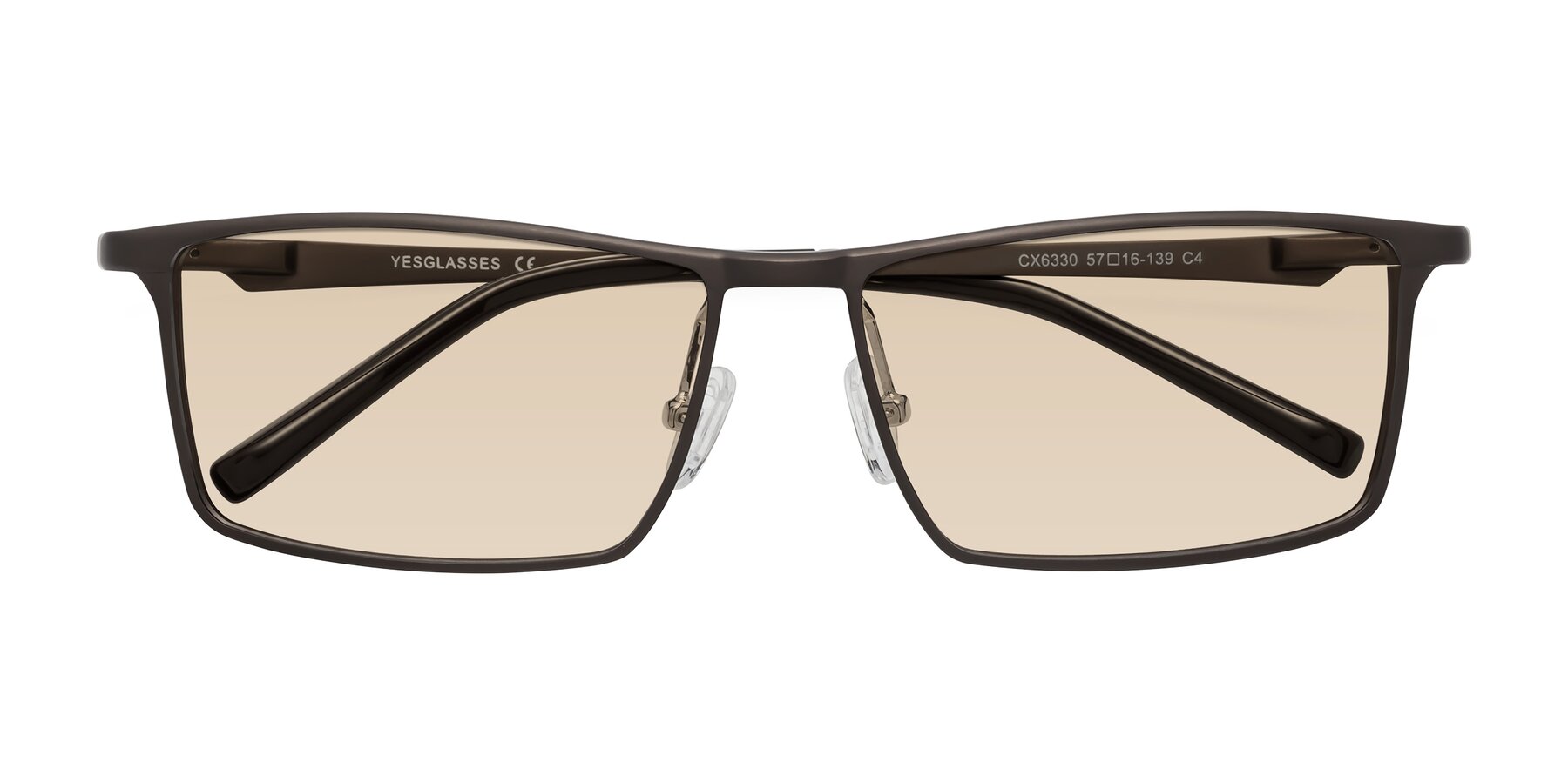 Folded Front of CX6330 in Coffee with Light Brown Tinted Lenses