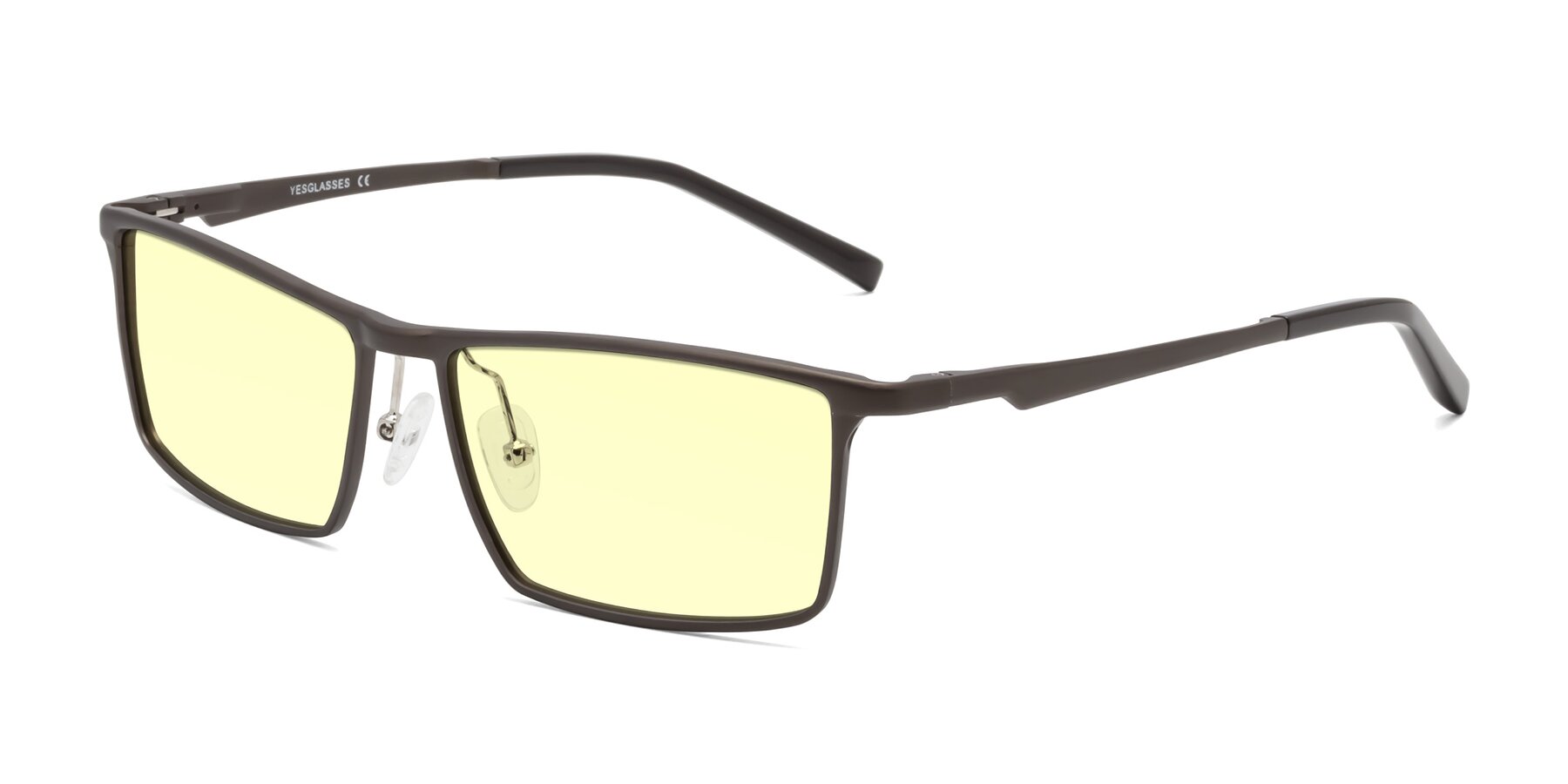 Angle of CX6330 in Coffee with Light Yellow Tinted Lenses